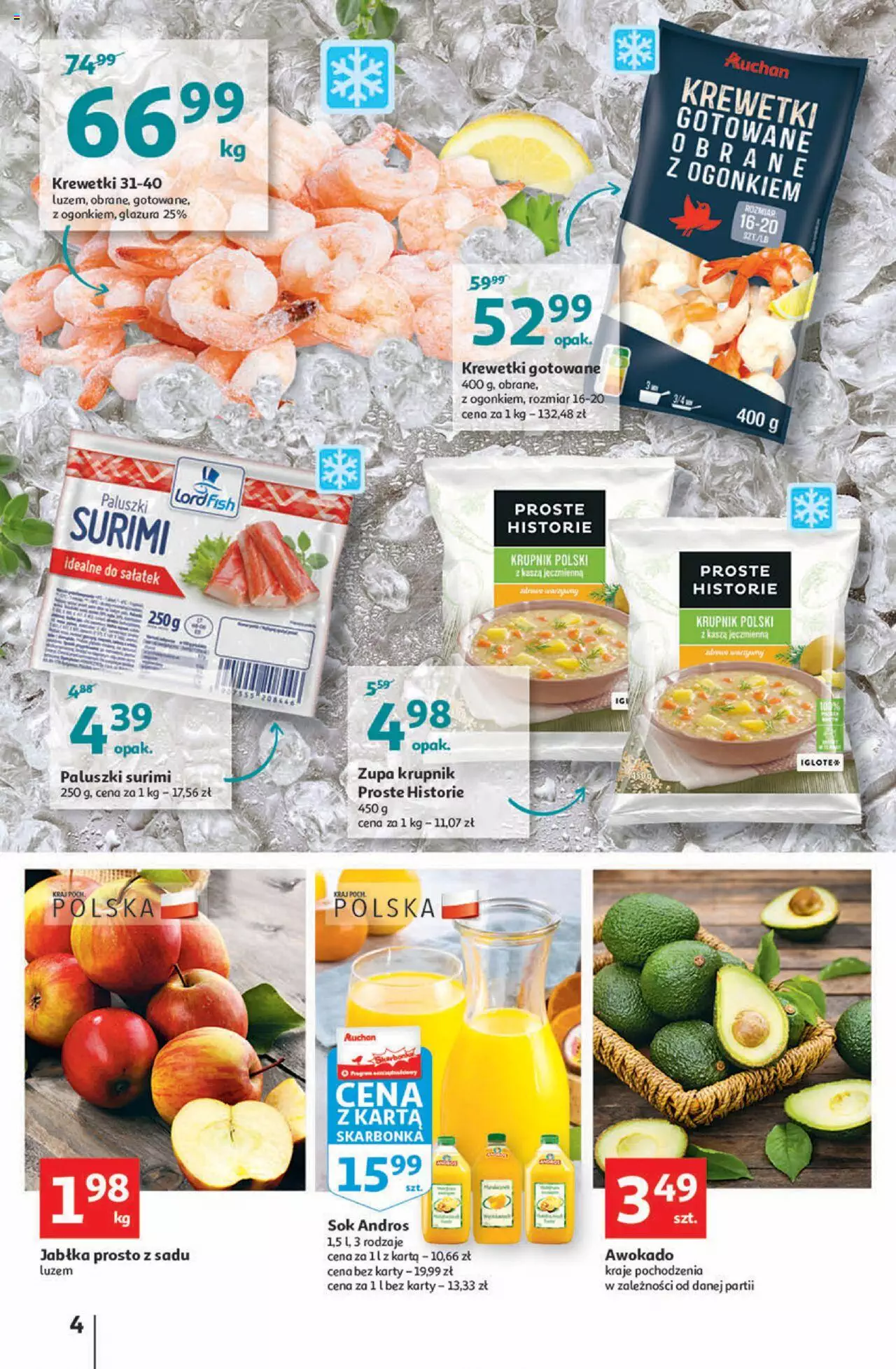 Auchan przeNISKIE CENY – Przekorzyści cenowe Supermarkety gazetka ważna od 22.09.2022 do 28.09.2022 strona 4
