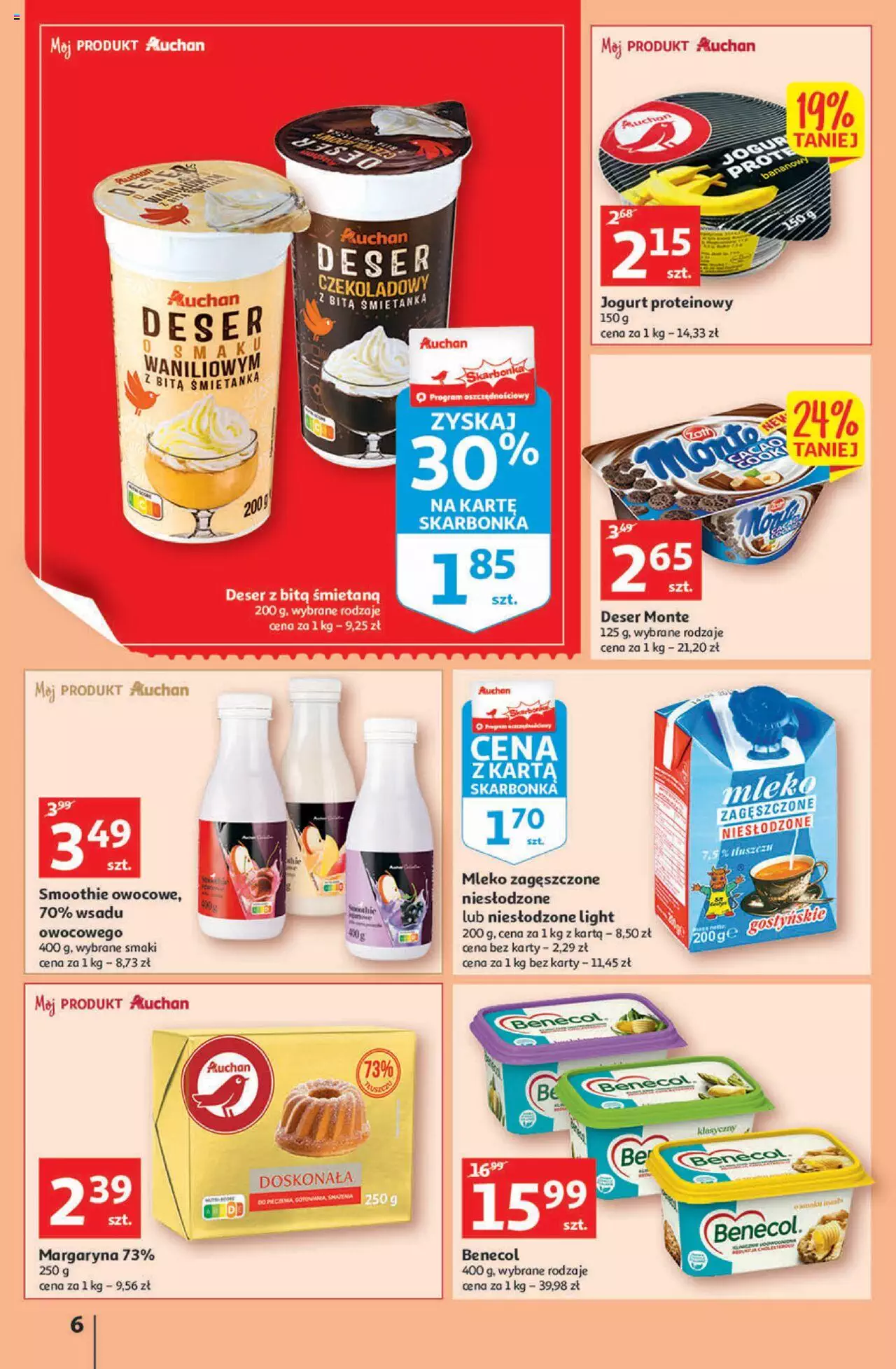 Auchan przeNISKIE CENY – Przekorzyści cenowe Supermarkety gazetka ważna od 22.09.2022 do 28.09.2022 strona 6
