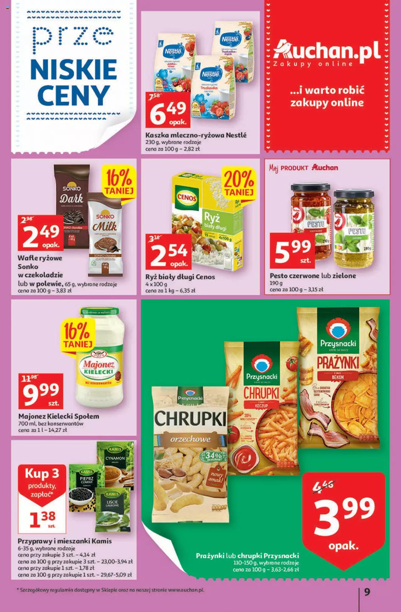 Auchan przeNISKIE CENY – Przekorzyści cenowe Supermarkety gazetka ważna od 22.09.2022 do 28.09.2022 strona 9