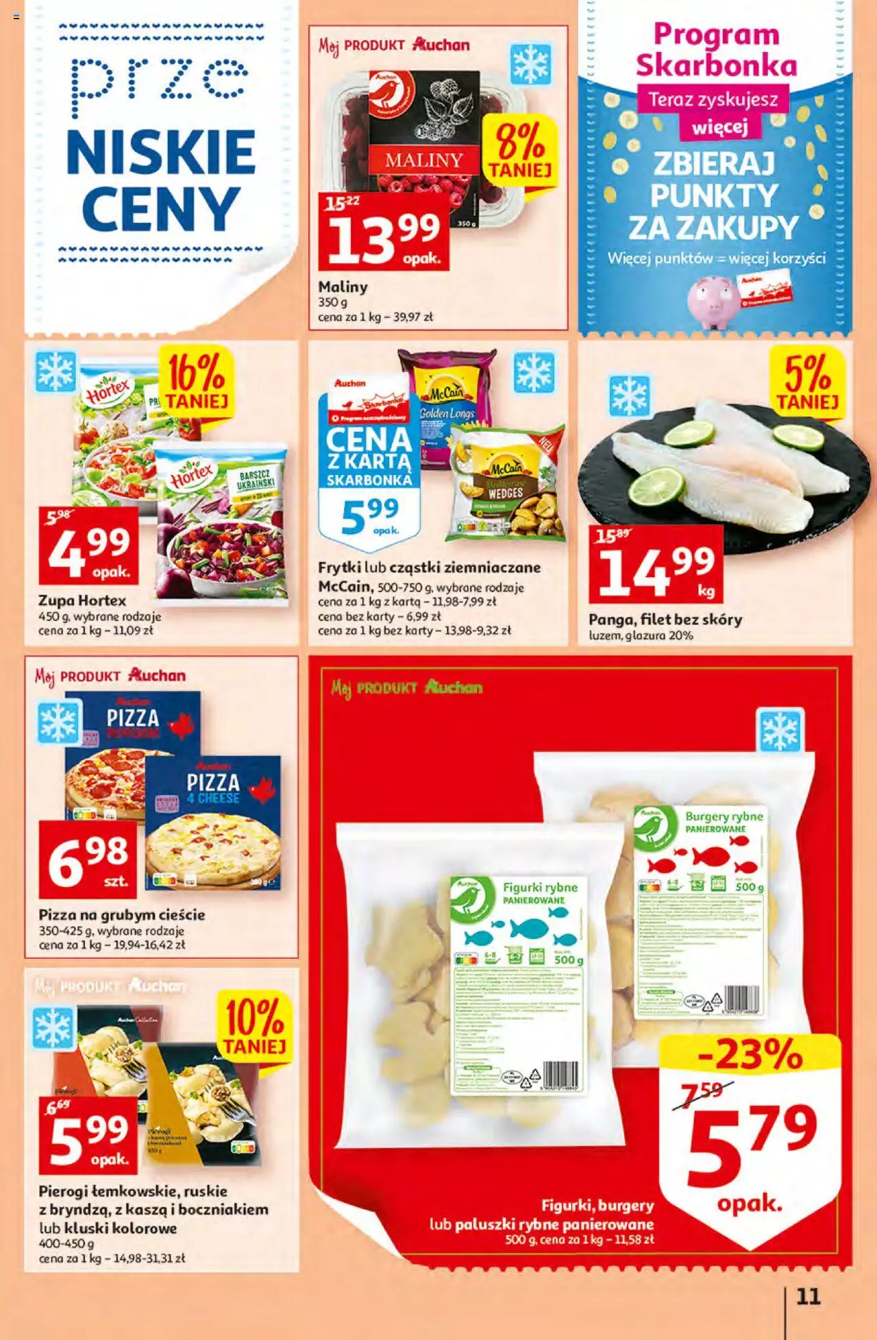 Auchan przeNISKIE CENY – przeKorzyści z markami Auchan Hipermarkety gazetka ważna od 29.09.2022 do 05.10.2022 strona 11