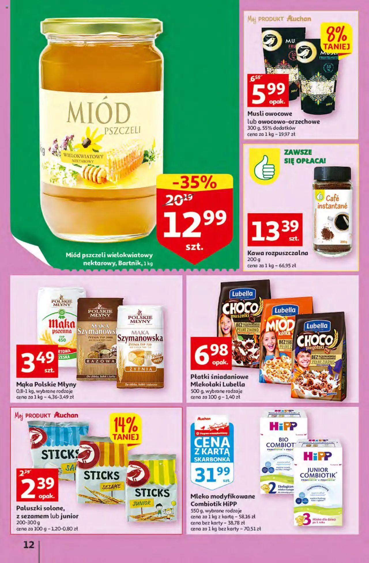 Auchan przeNISKIE CENY – przeKorzyści z markami Auchan Hipermarkety gazetka ważna od 29.09.2022 do 05.10.2022 strona 12