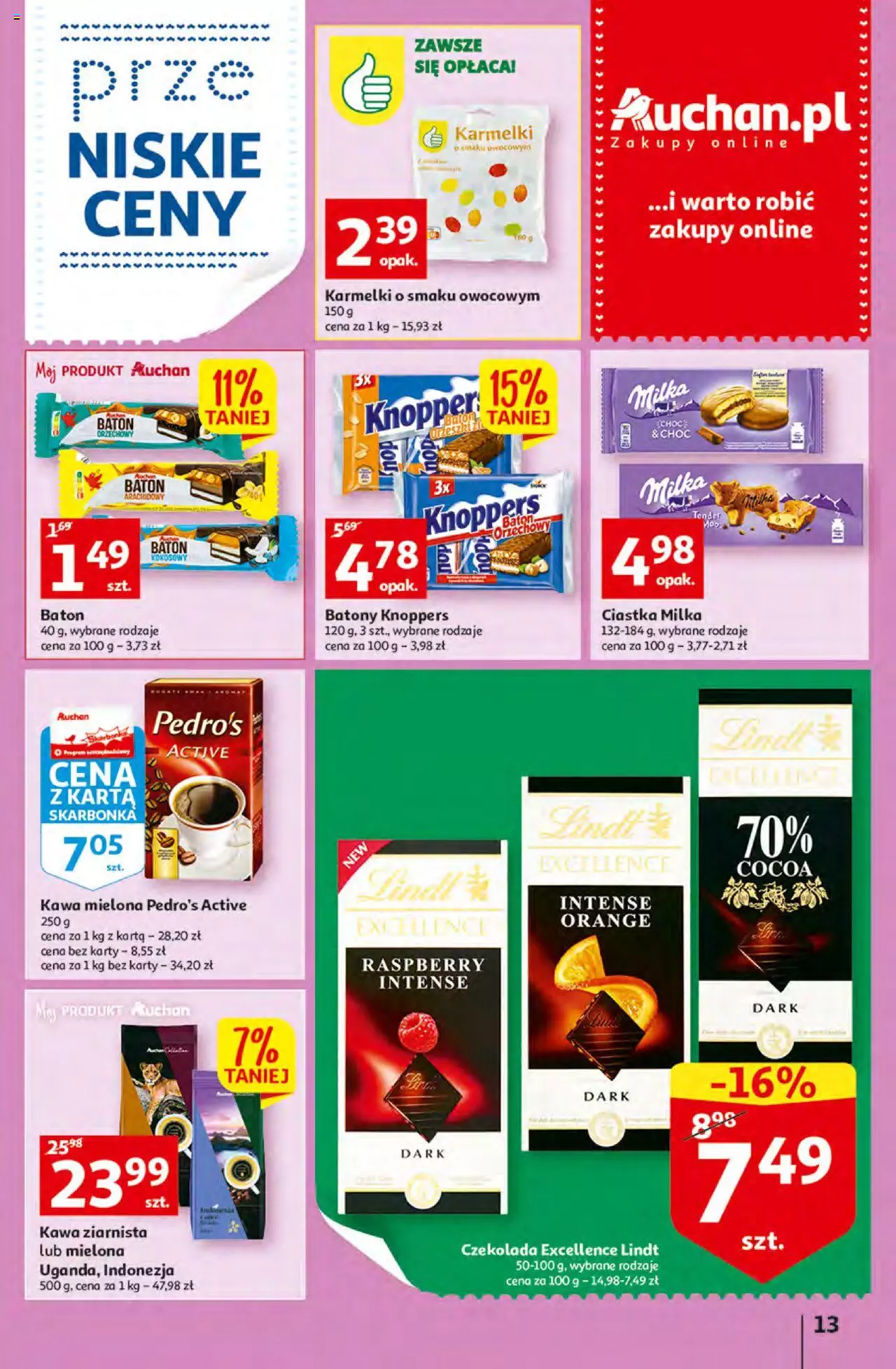 Auchan przeNISKIE CENY – przeKorzyści z markami Auchan Hipermarkety gazetka ważna od 29.09.2022 do 05.10.2022 strona 13