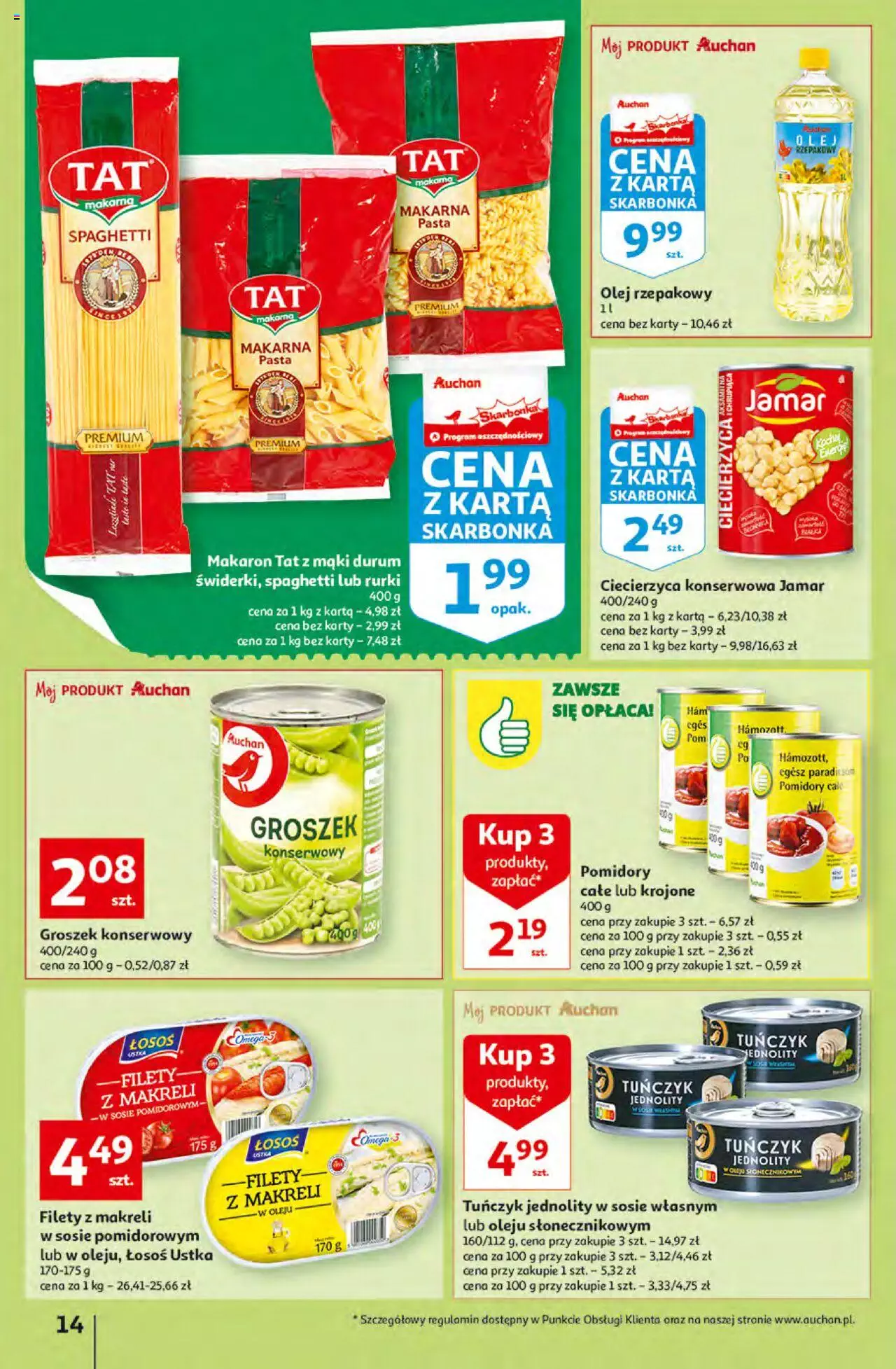 Auchan przeNISKIE CENY – przeKorzyści z markami Auchan Hipermarkety gazetka ważna od 29.09.2022 do 05.10.2022 strona 14