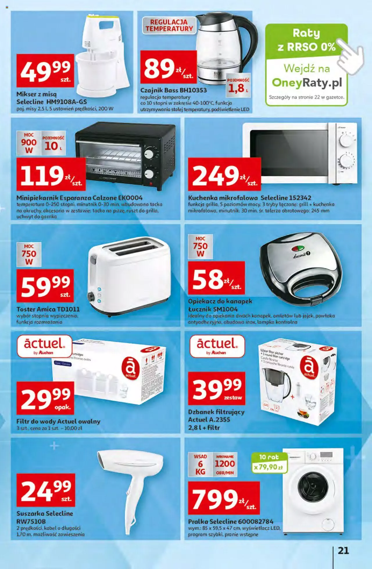 Auchan przeNISKIE CENY – przeKorzyści z markami Auchan Hipermarkety gazetka ważna od 29.09.2022 do 05.10.2022 strona 21