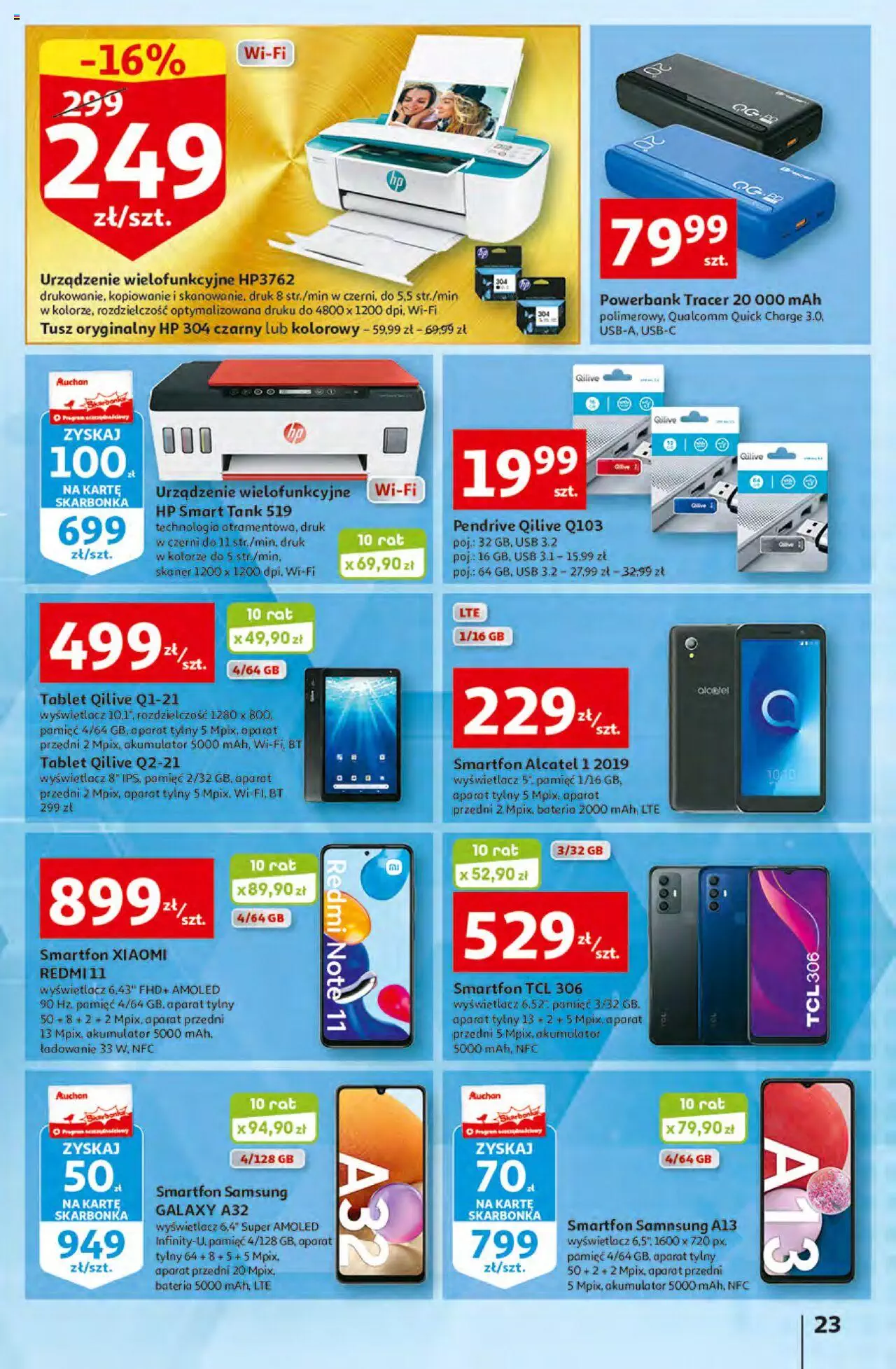 Auchan przeNISKIE CENY – przeKorzyści z markami Auchan Hipermarkety gazetka ważna od 29.09.2022 do 05.10.2022 strona 23