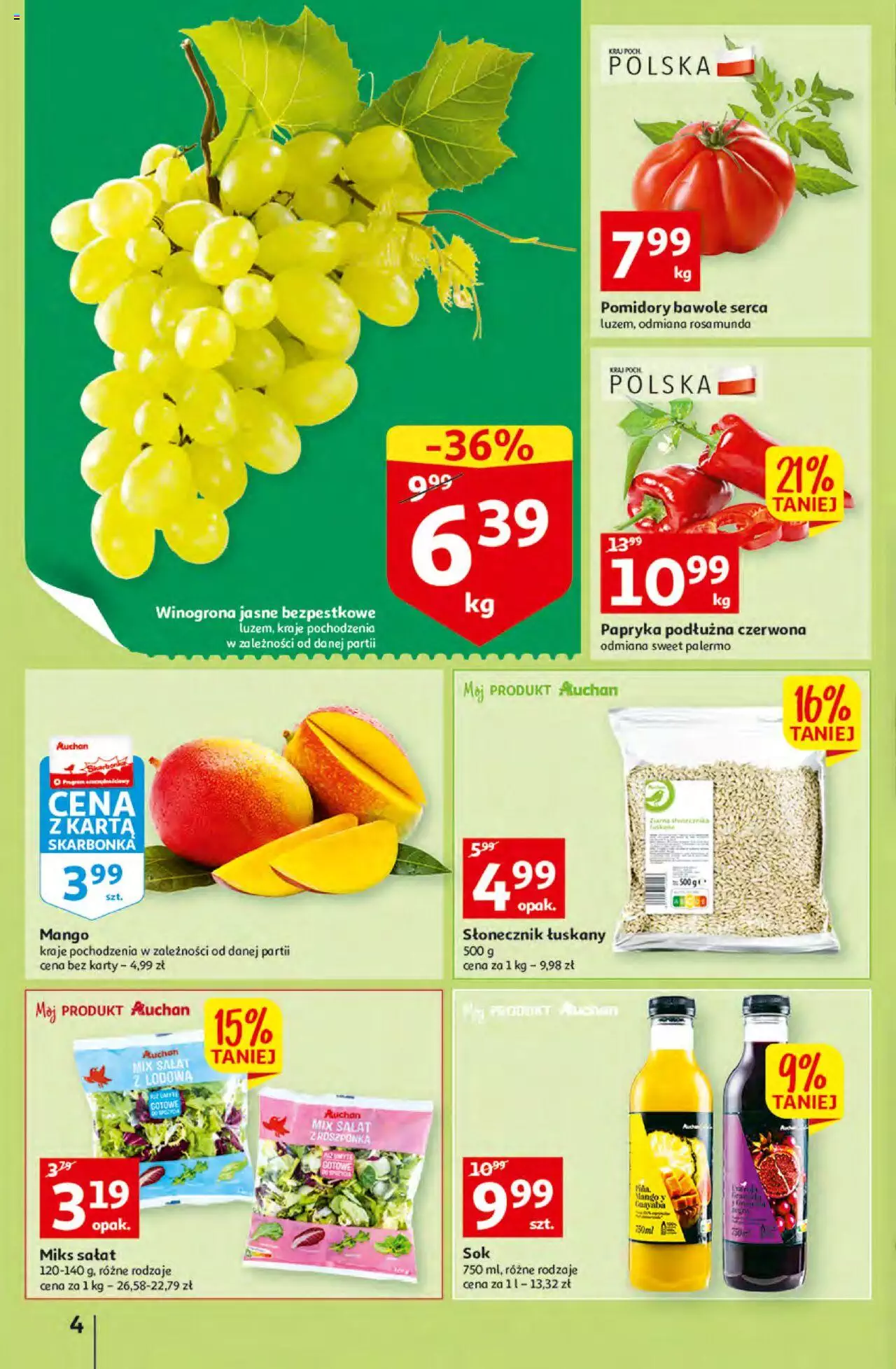 Auchan przeNISKIE CENY – przeKorzyści z markami Auchan Hipermarkety gazetka ważna od 29.09.2022 do 05.10.2022 strona 4