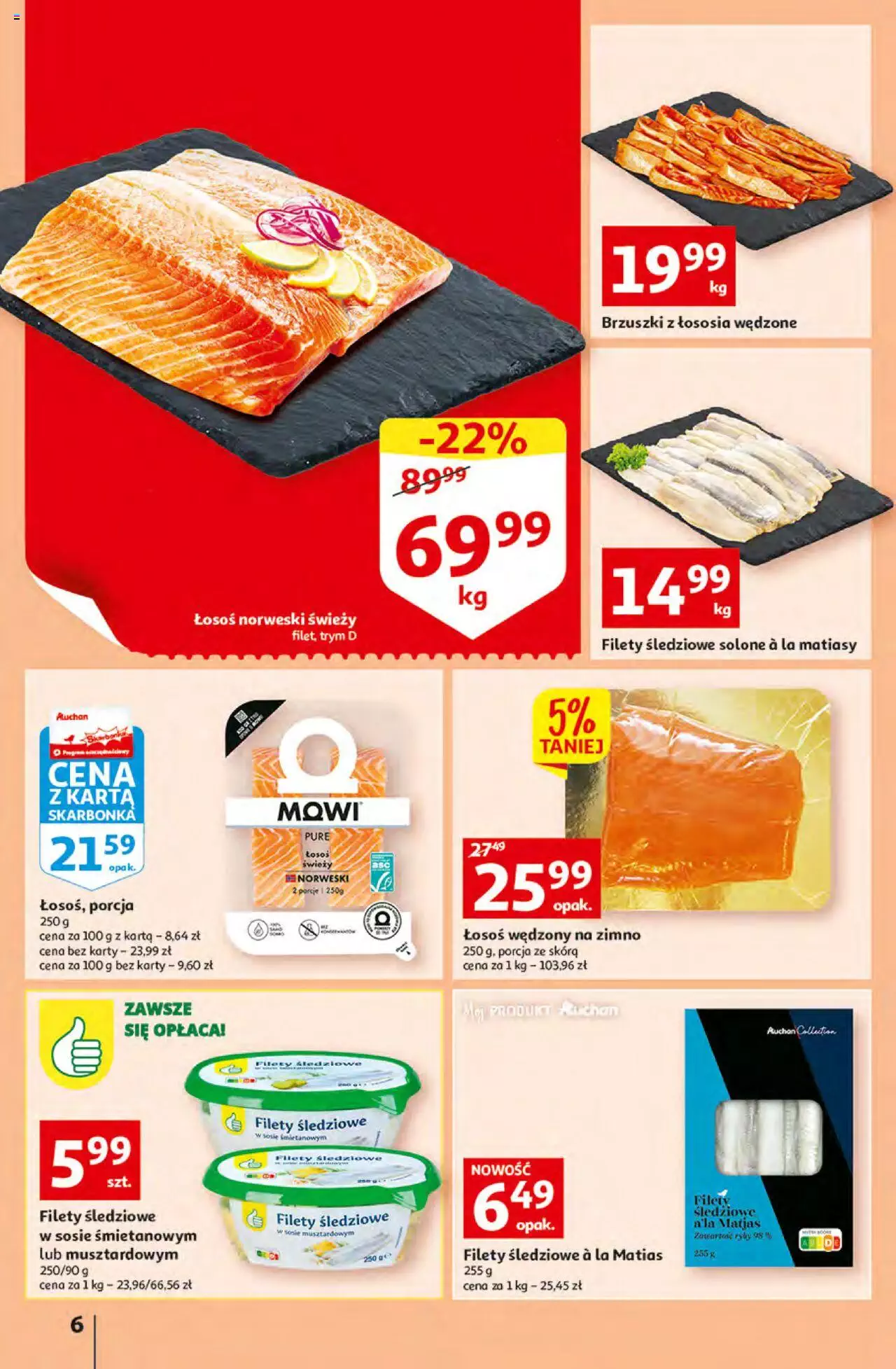 Auchan przeNISKIE CENY – przeKorzyści z markami Auchan Hipermarkety gazetka ważna od 29.09.2022 do 05.10.2022 strona 6