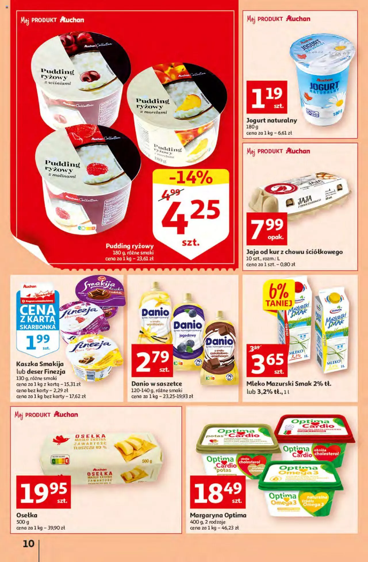 Auchan przeNISKIE CENY – przeKorzyści z markami Auchan Hipermarkety gazetka ważna od 29.09.2022 do 05.10.2022 strona 10