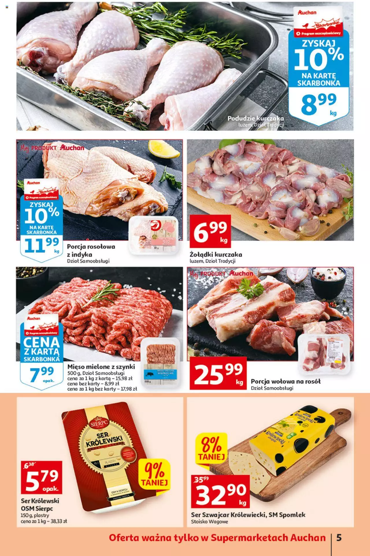 Auchan przeNISKIE CENY – przeKorzyści z markami Auchan Supermarkety gazetka ważna  od  29.09.2022 do 05.10.2022 strona 4
