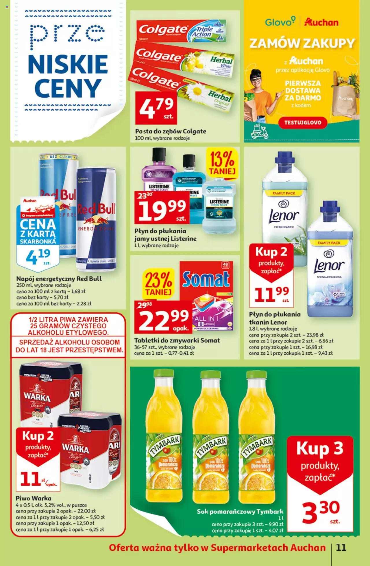 Auchan przeNISKIE CENY – przeKorzyści z markami Auchan Supermarkety gazetka ważna  od  29.09.2022 do 05.10.2022 strona 10