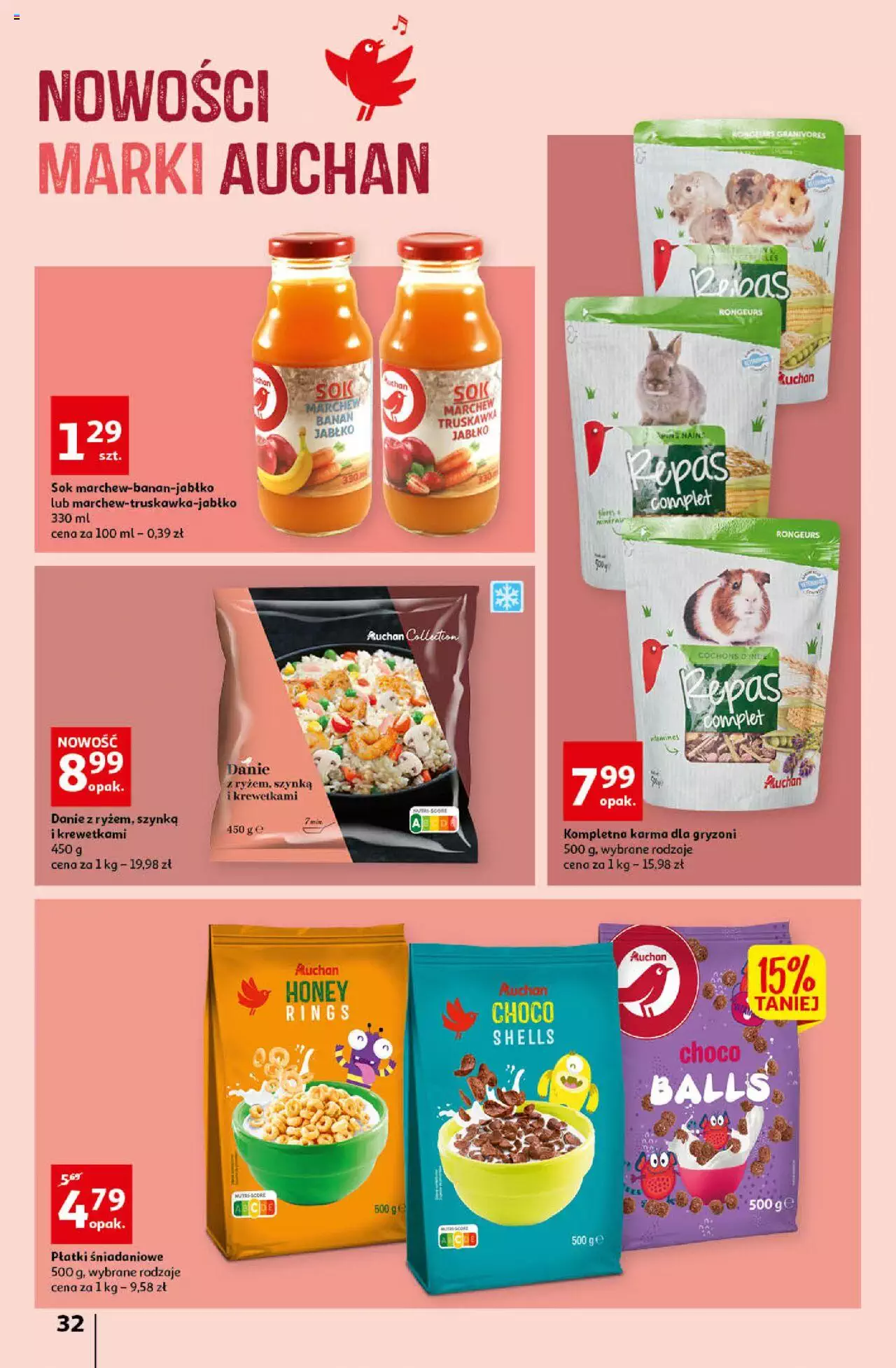 Auchan przeNISKIE CENY przeRADOŚĆ dla dzieci Hipermarkety gazetka ważna od 26.05.2022 do 01.06.2022 strona 32