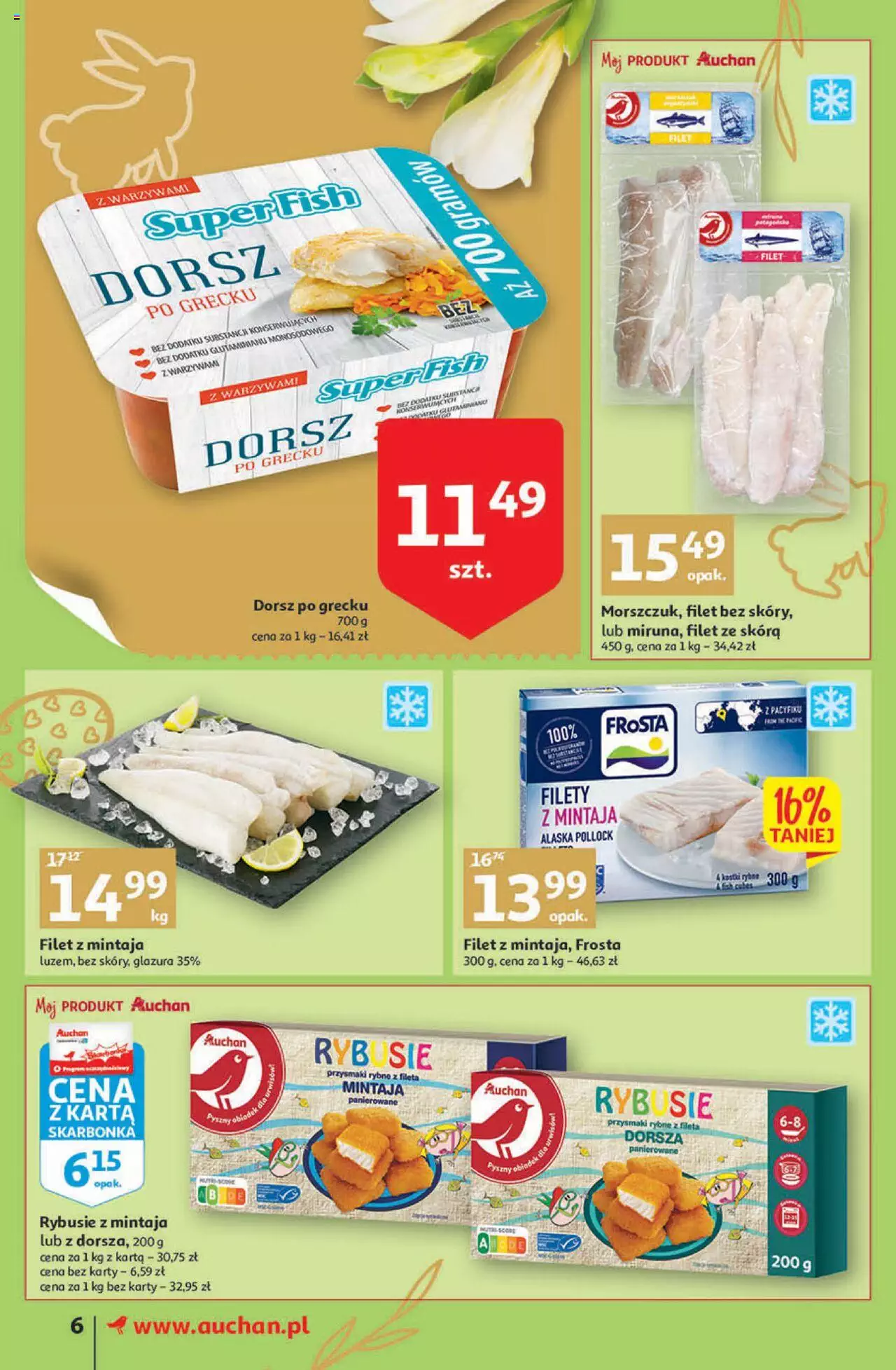 Auchan przeNISKIE CENY przesmaczna Wielkanoc Supermarkety gazetka ważna od 07.04.2022 do 16.04.2022 strona 6