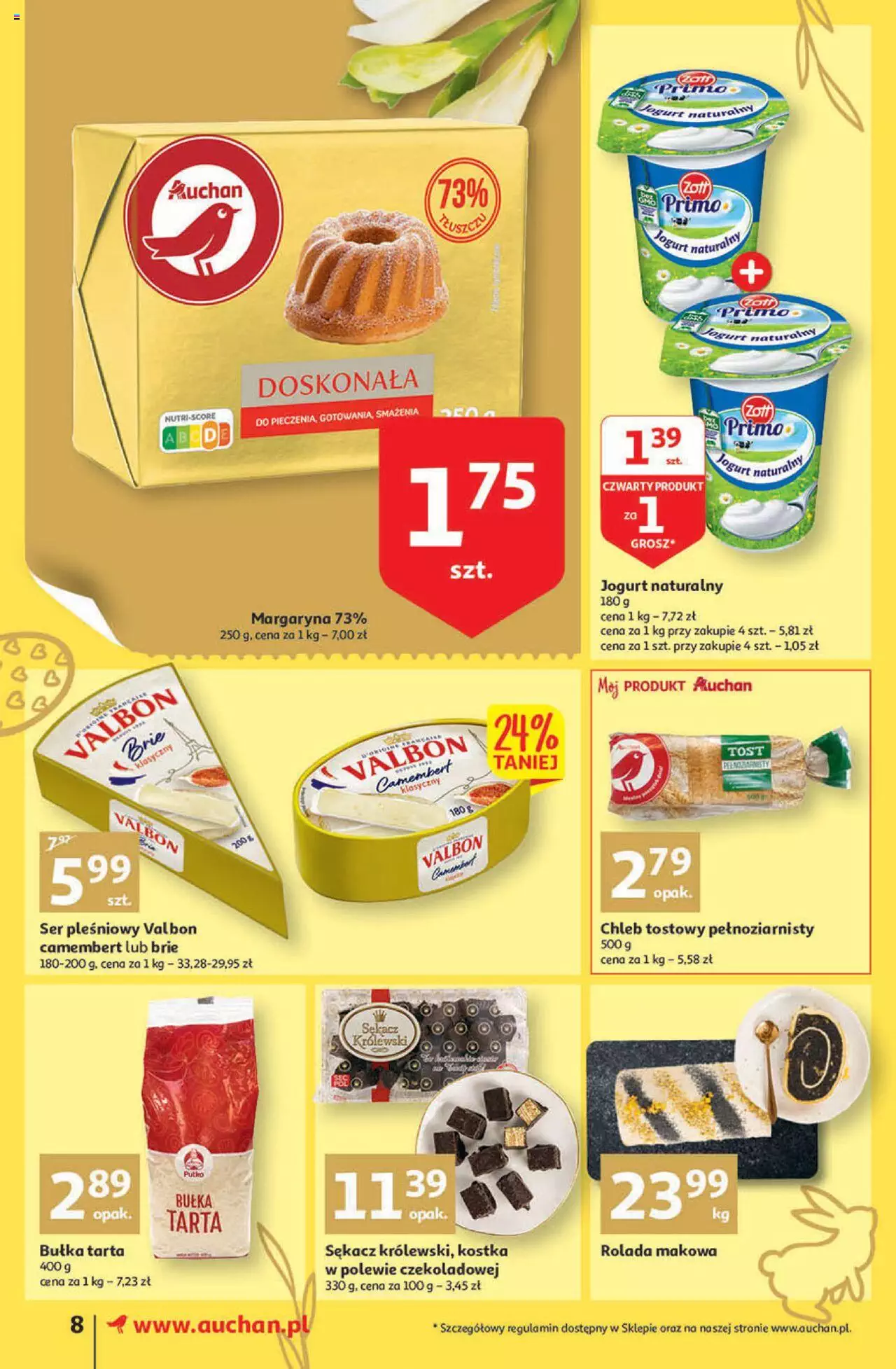 Auchan przeNISKIE CENY przesmaczna Wielkanoc Supermarkety gazetka ważna od 07.04.2022 do 16.04.2022 strona 8