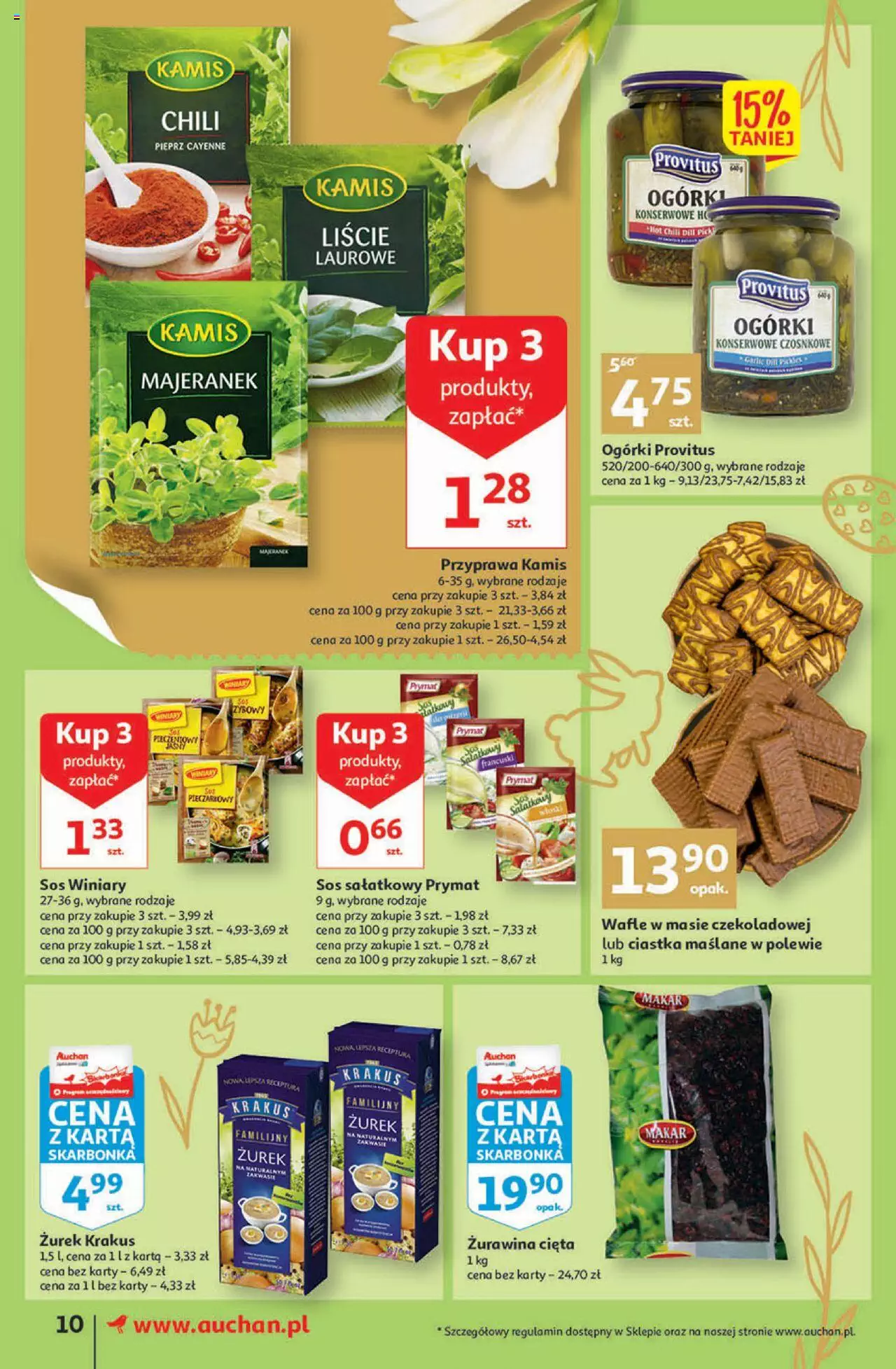 Auchan przeNISKIE CENY przesmaczna Wielkanoc Supermarkety gazetka ważna od 07.04.2022 do 16.04.2022 strona 10