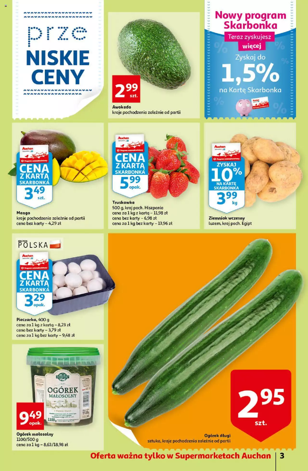 Auchan przeNISKIE CENY przeWSPANIAŁE okazje Supermarkety gazetka ważna od 21.04.2022 do  27.04.2022 strona 3
