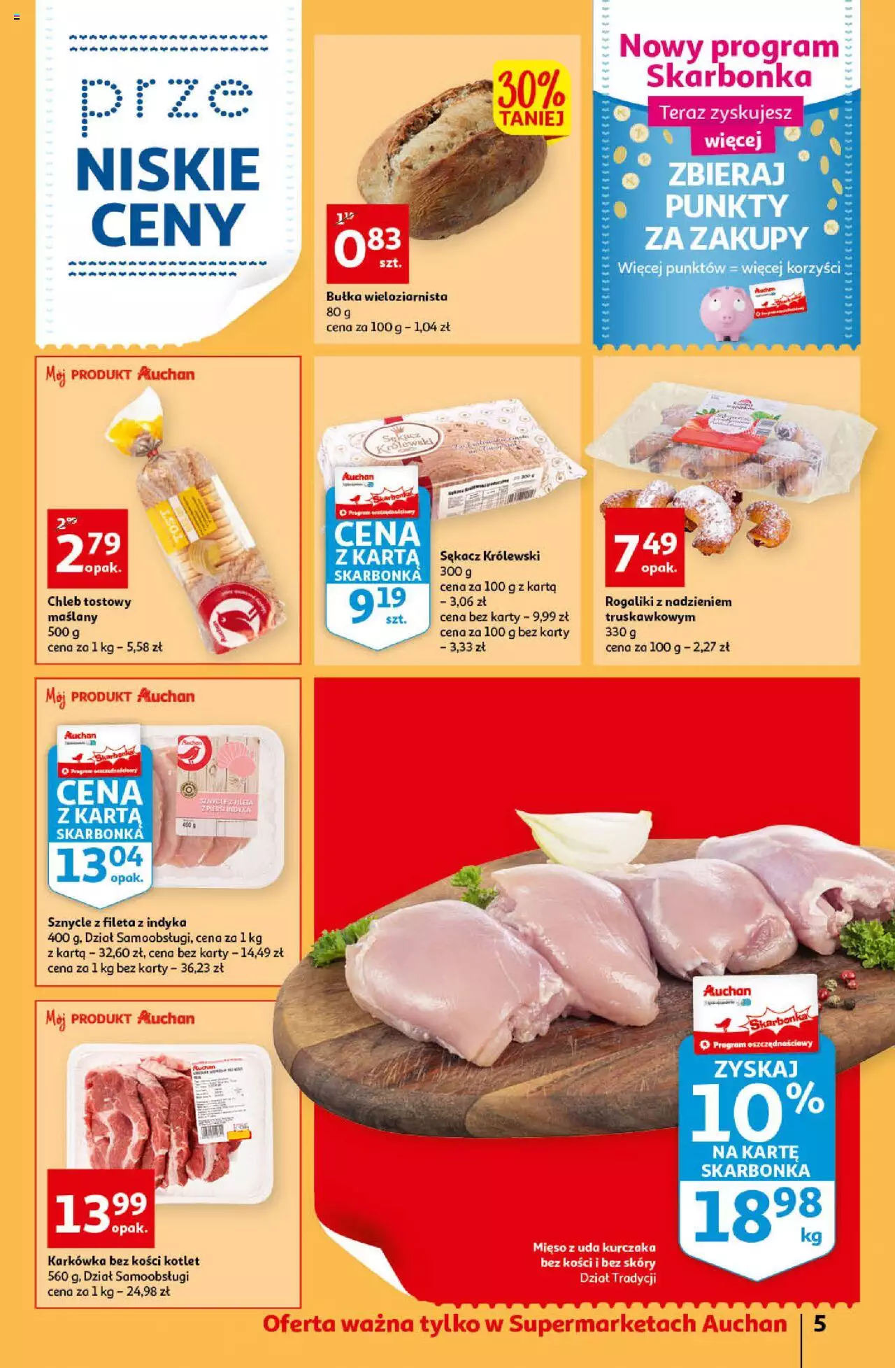Auchan przeNISKIE CENY przeWSPANIAŁE okazje Supermarkety gazetka ważna od 21.04.2022 do  27.04.2022 strona 5