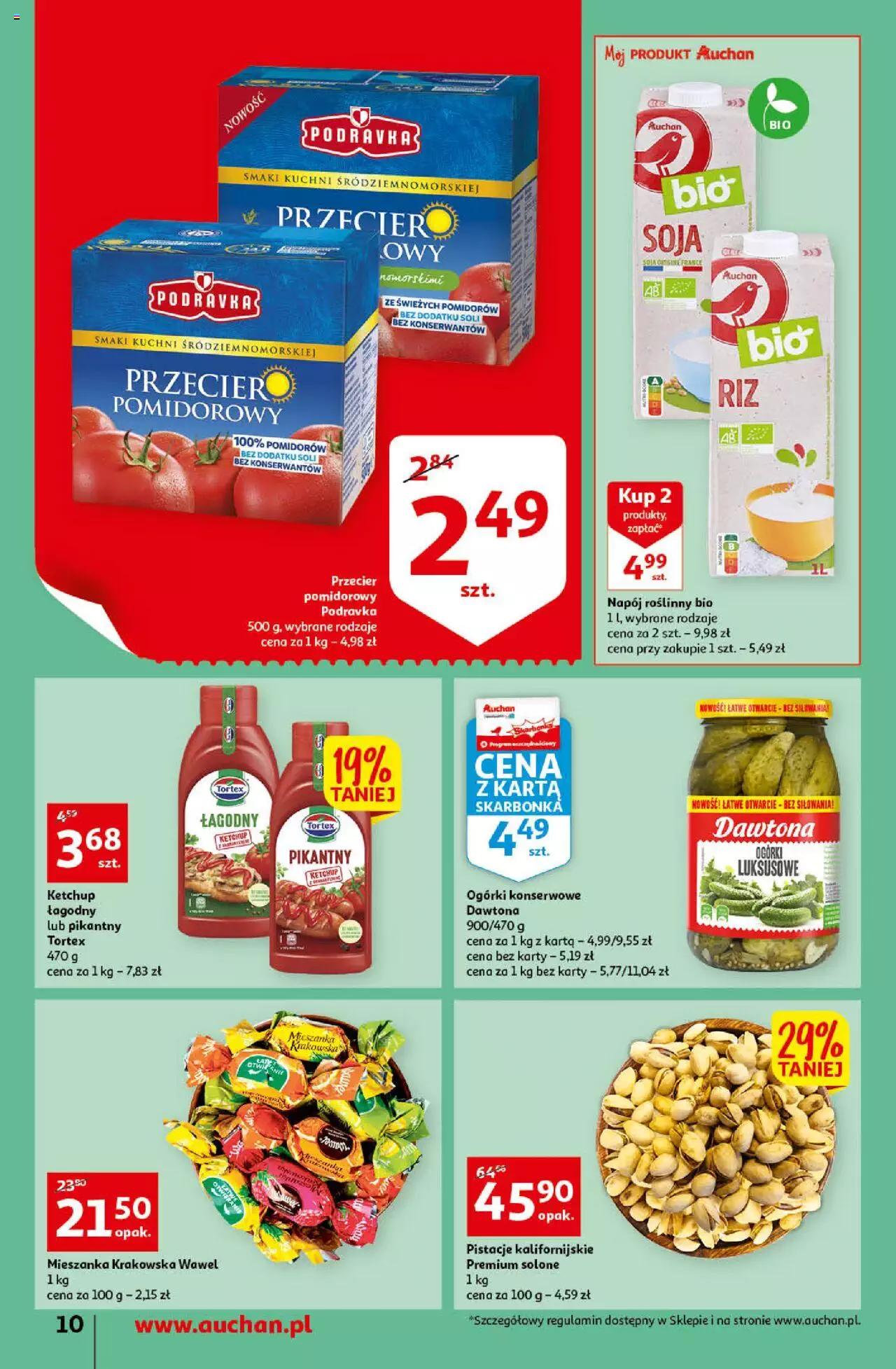 Auchan przeNISKIE CENY przeWSPANIAŁE okazje Supermarkety gazetka ważna od 21.04.2022 do  27.04.2022 strona 10