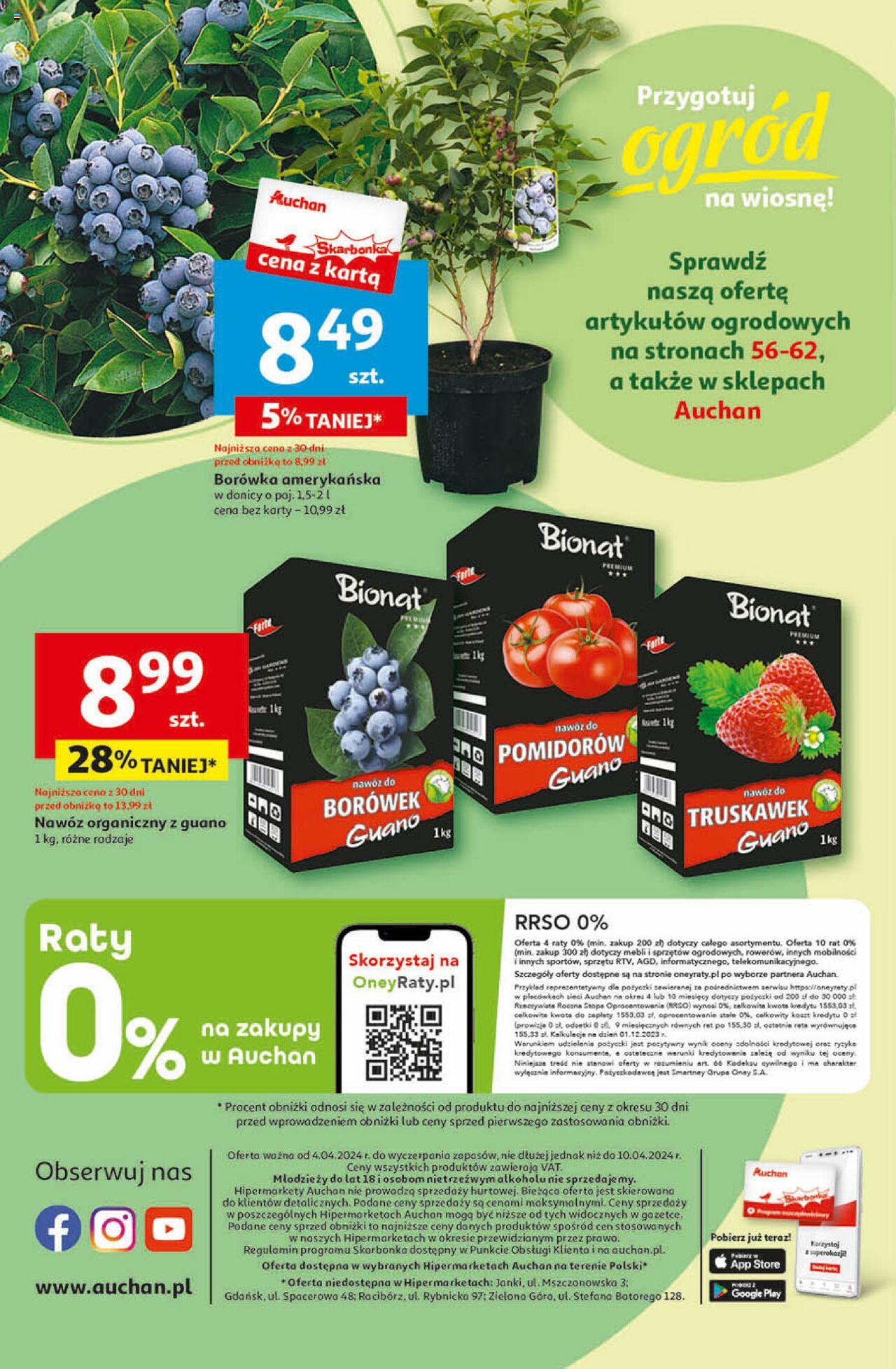 Auchan Przygotuj ogród na wiosnę! Hipermarket Gazetka ważna od 04.04.2024 do 10.04.2024 strona 58