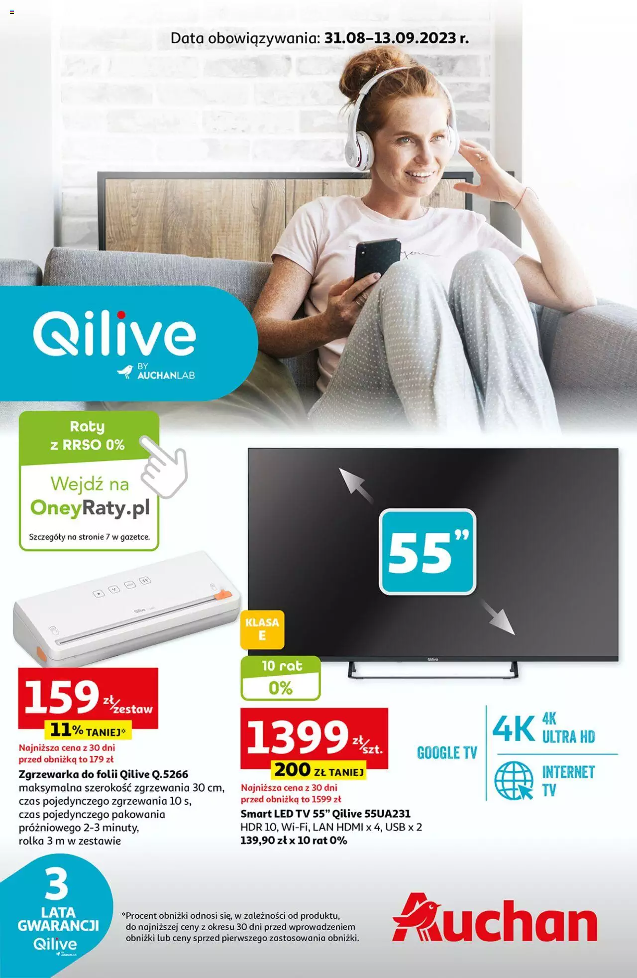 Auchan Qilive BY AUCHANLAB Hipermarket Gazetka ważna od 31.08.2023 do 13.09.2023 strona 1