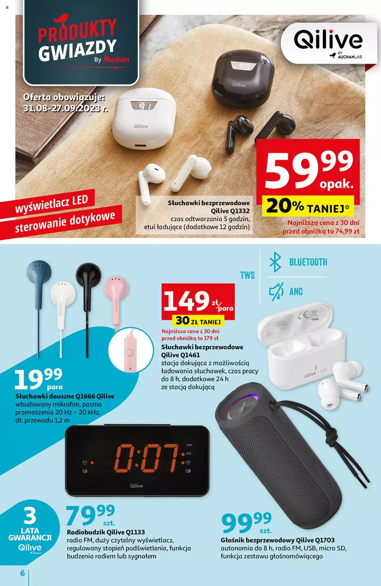 Auchan Qilive BY AUCHANLAB Hipermarket Gazetka ważna od 31.08.2023 do 13.09.2023 strona 6