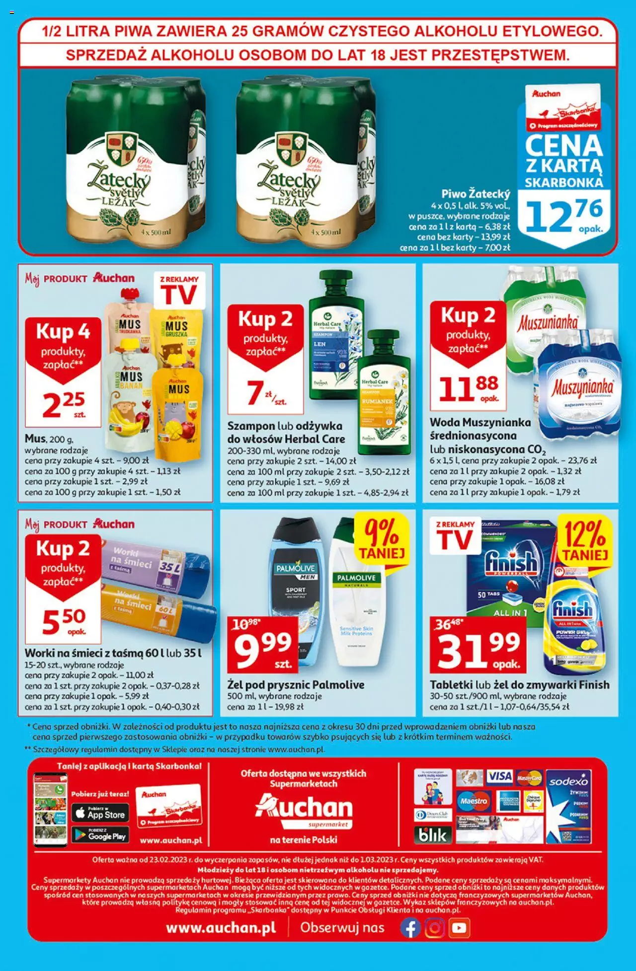 Auchan Rewelacyjne Wielopaki Hipermarket Gazetka ważna od 23.02.2023 do 01.03.2023 strona 8