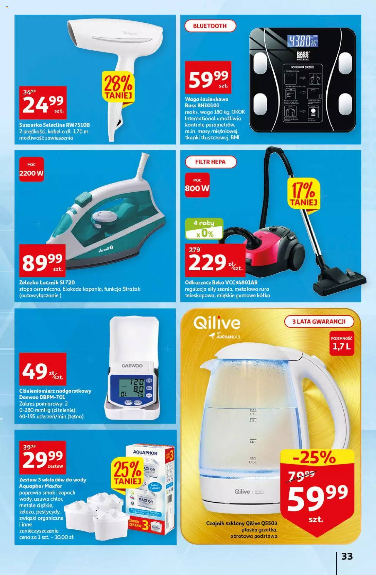 Auchan Rewelacyjnie małe ceny Auchan Hipermarket Gazetka ważna od 03.01.2023 do 11.01.2023 strona 33