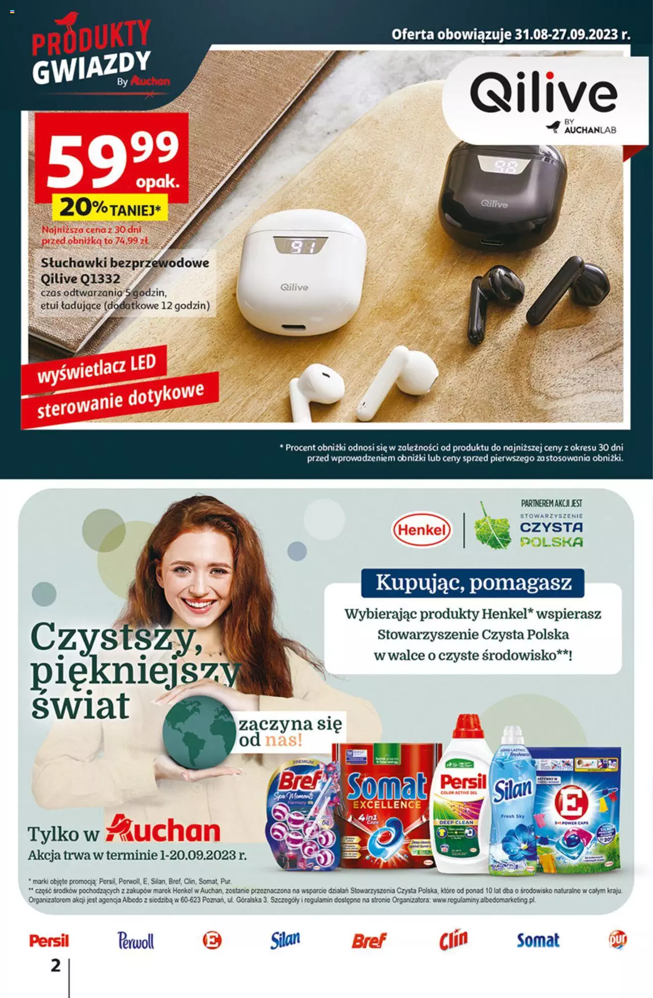 Auchan Rewelacyjnie małe CENY! Hipermarket Gazetka ważna od 07.09.2023 do 13.09.2023 strona 2
