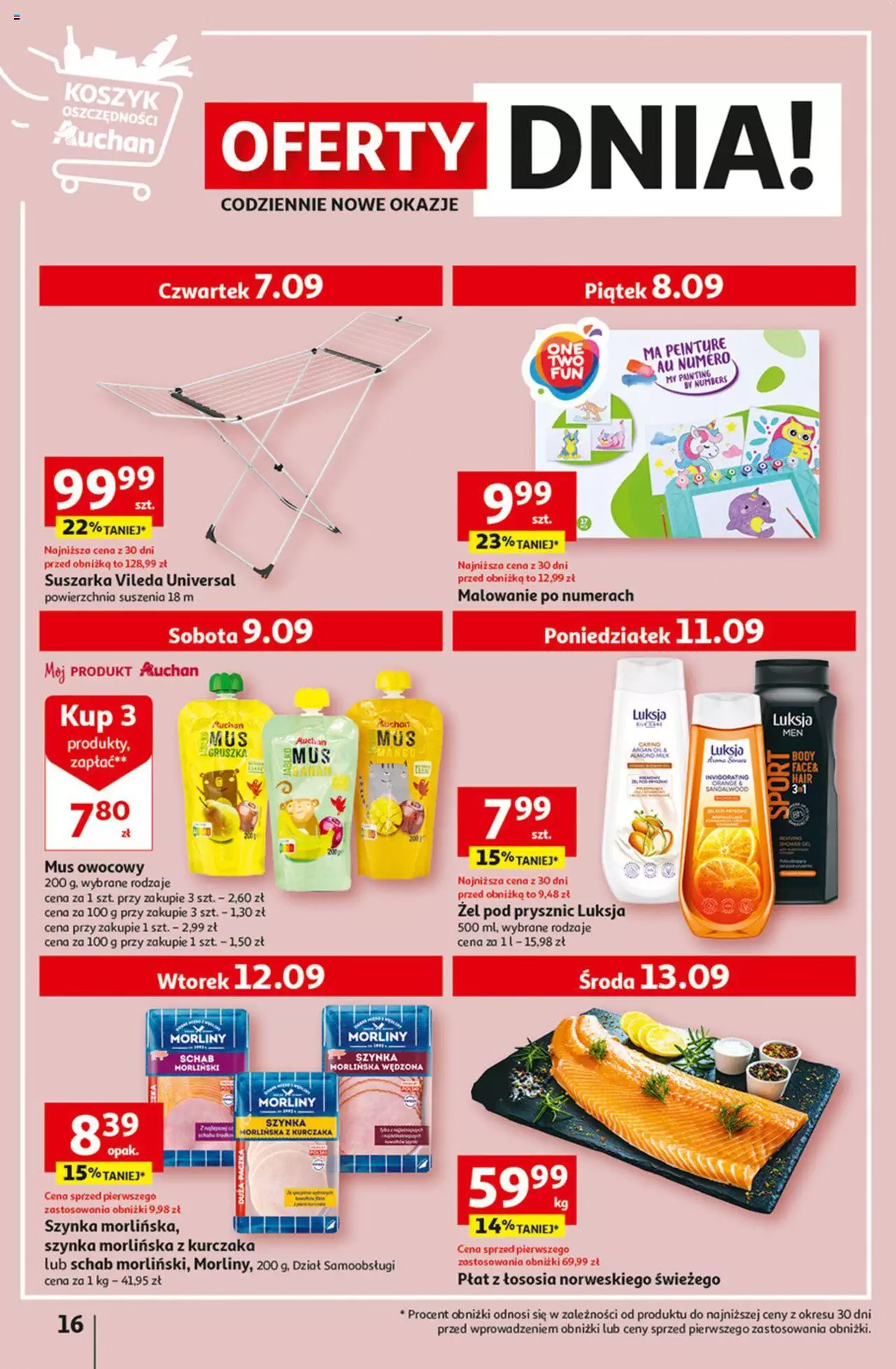 Auchan Rewelacyjnie małe CENY! Hipermarket Gazetka ważna od 07.09.2023 do 13.09.2023 strona 16
