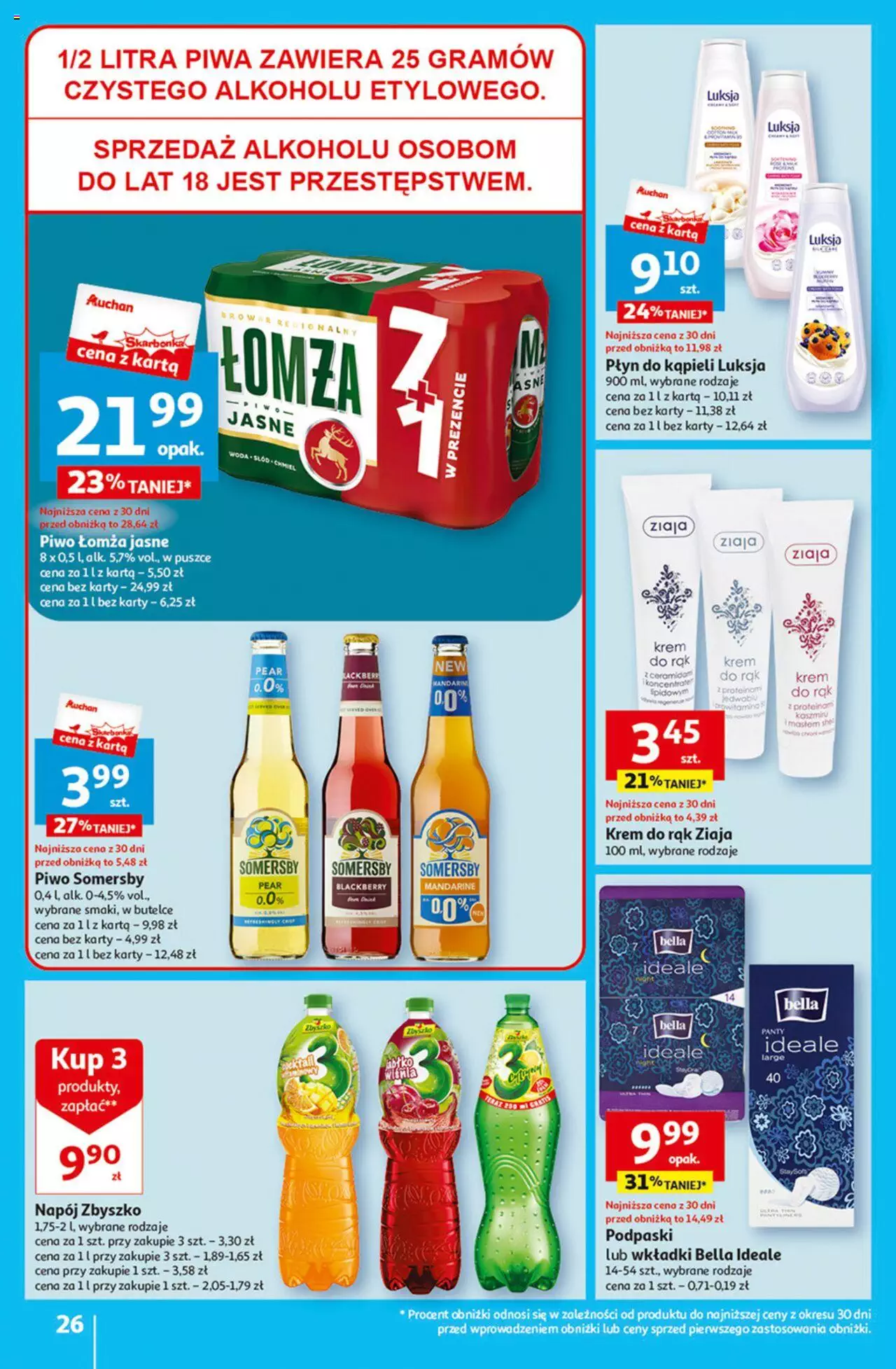 Auchan Rewelacyjnie małe CENY! Hipermarket Gazetka ważna od 07.09.2023 do 13.09.2023 strona 26
