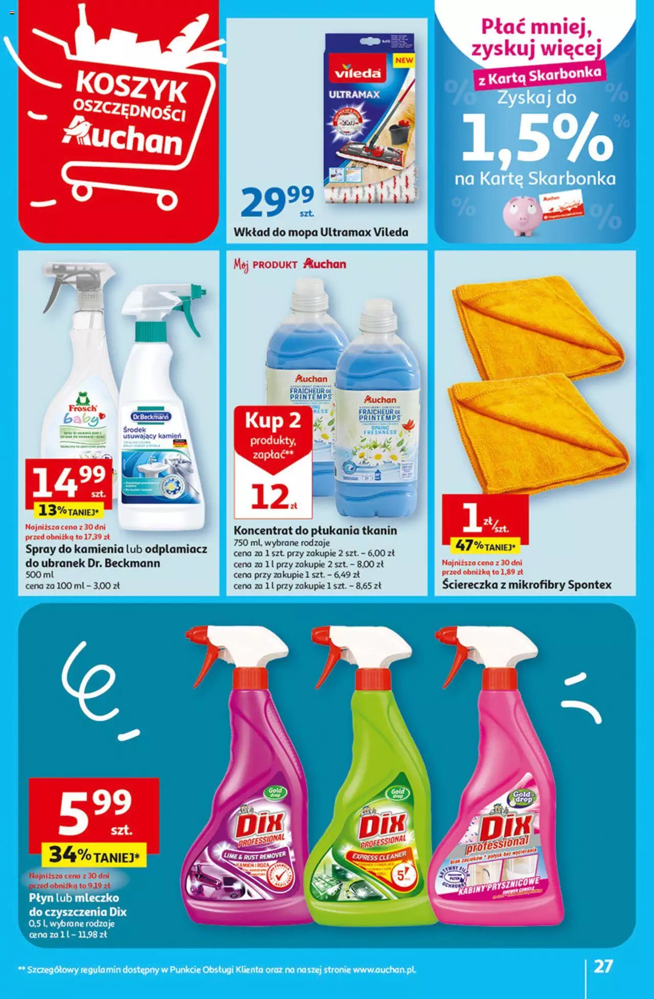 Auchan Rewelacyjnie małe CENY! Hipermarket Gazetka ważna od 07.09.2023 do 13.09.2023 strona 27