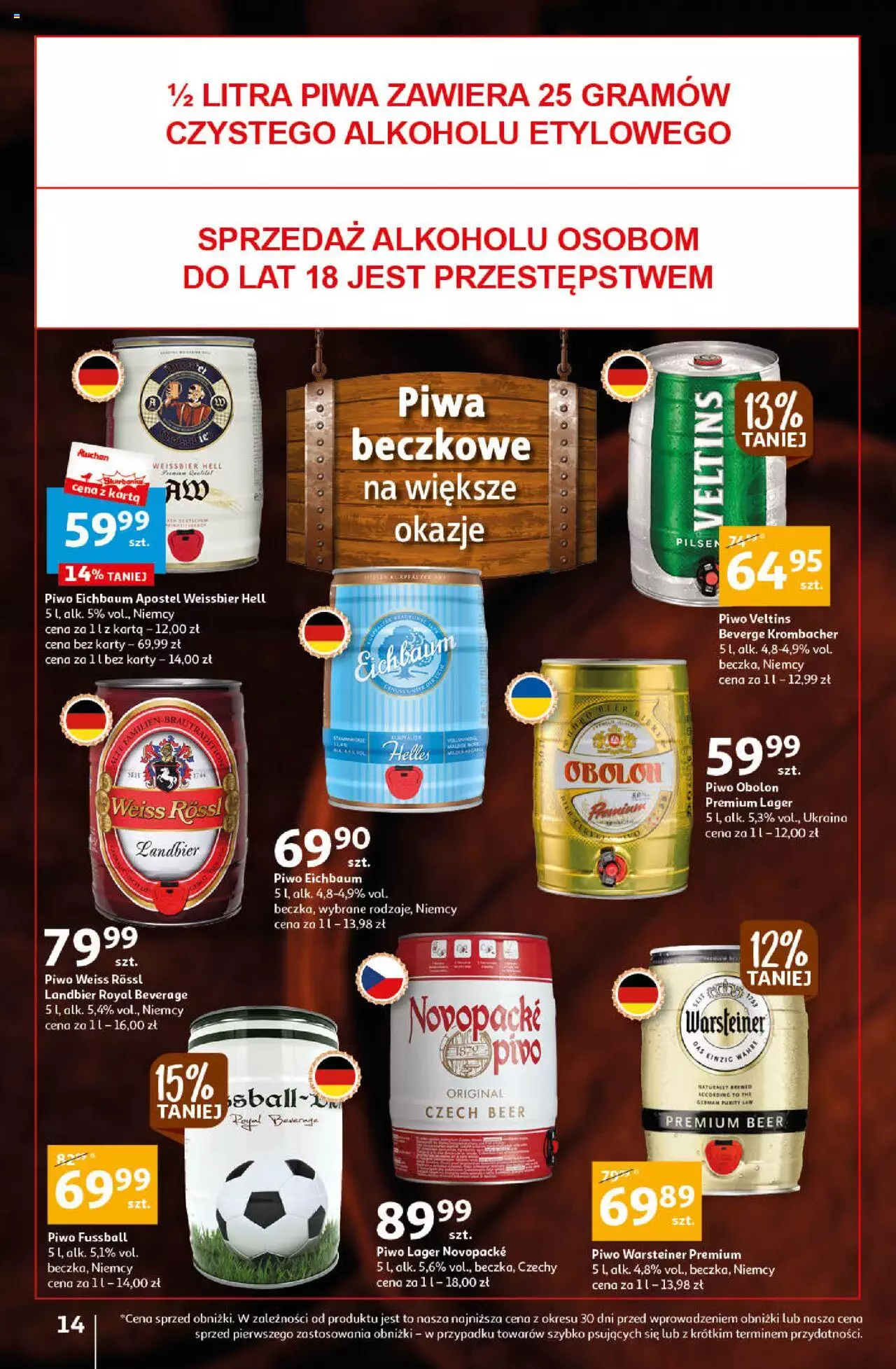 Auchan Sezon na orzeźwienie Hipermarket  Gazetka ważna  od 15.06.2023 do 21.06.2023 strona 14