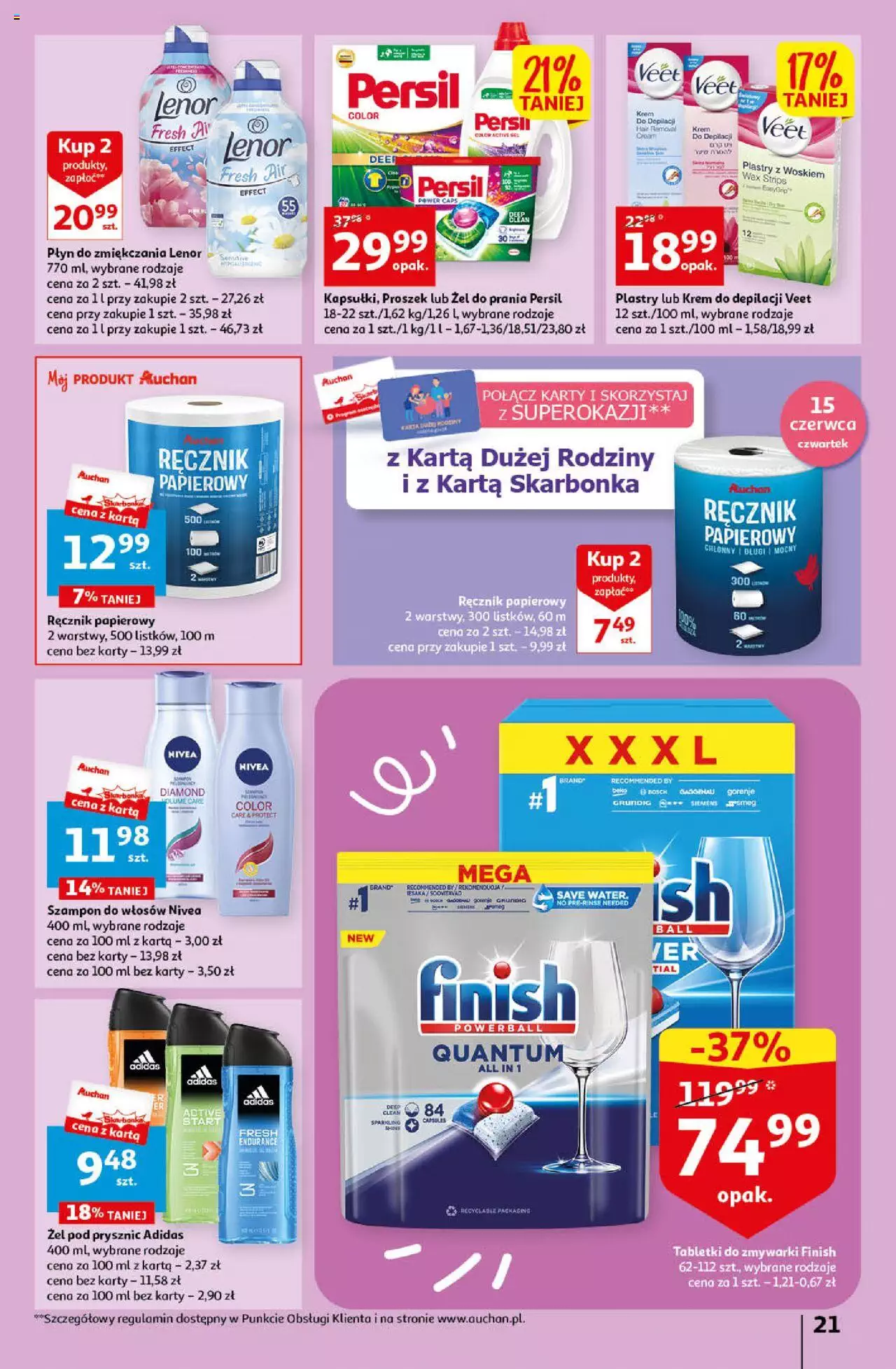 Auchan Sezon na orzeźwienie Hipermarket  Gazetka ważna  od 15.06.2023 do 21.06.2023 strona 21