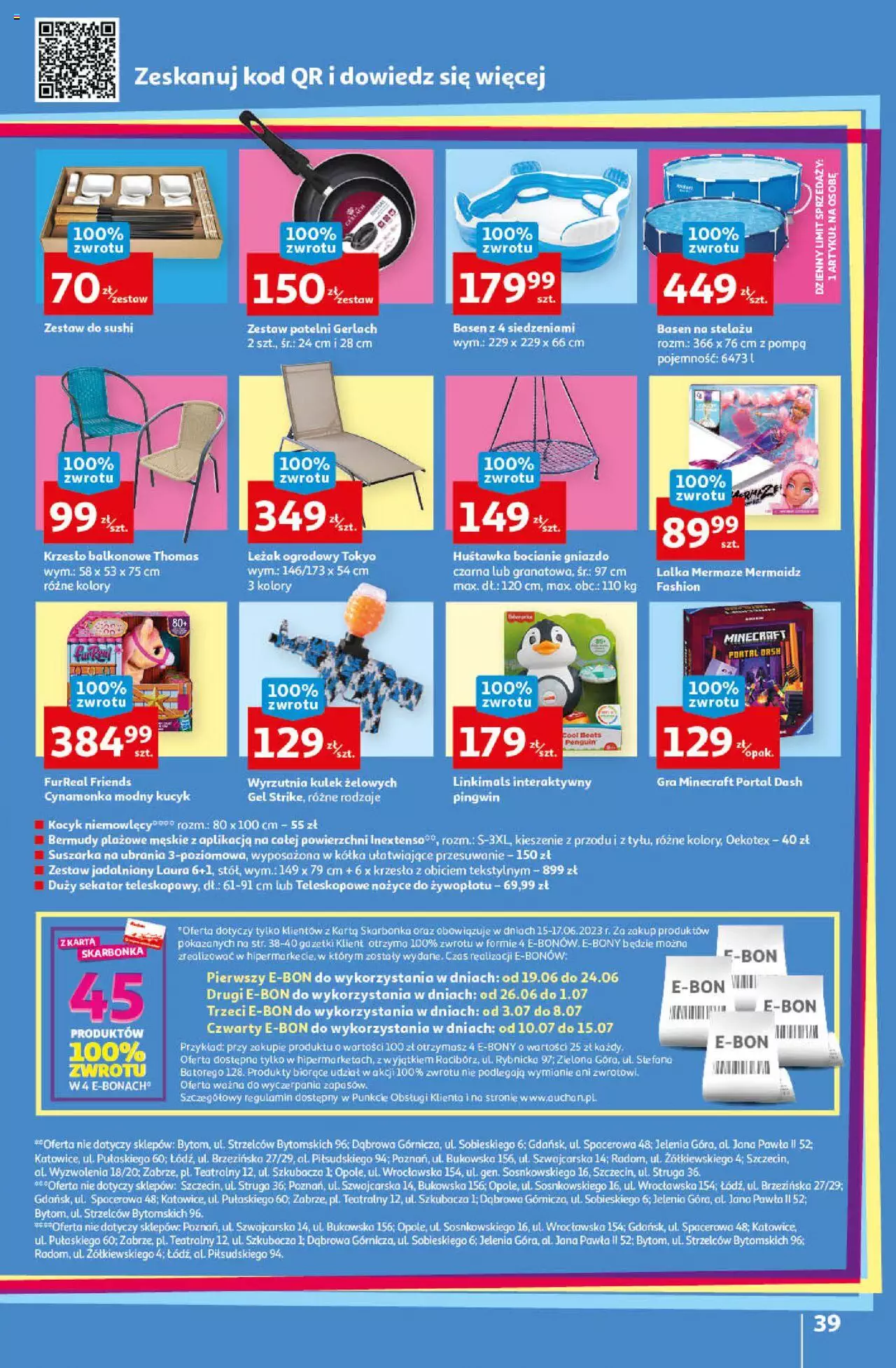 Auchan Sezon na orzeźwienie Hipermarket  Gazetka ważna  od 15.06.2023 do 21.06.2023 strona 39