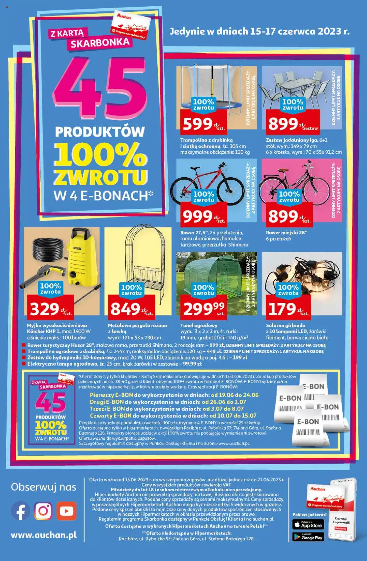 Auchan Sezon na orzeźwienie Hipermarket  Gazetka ważna  od 15.06.2023 do 21.06.2023 strona 40