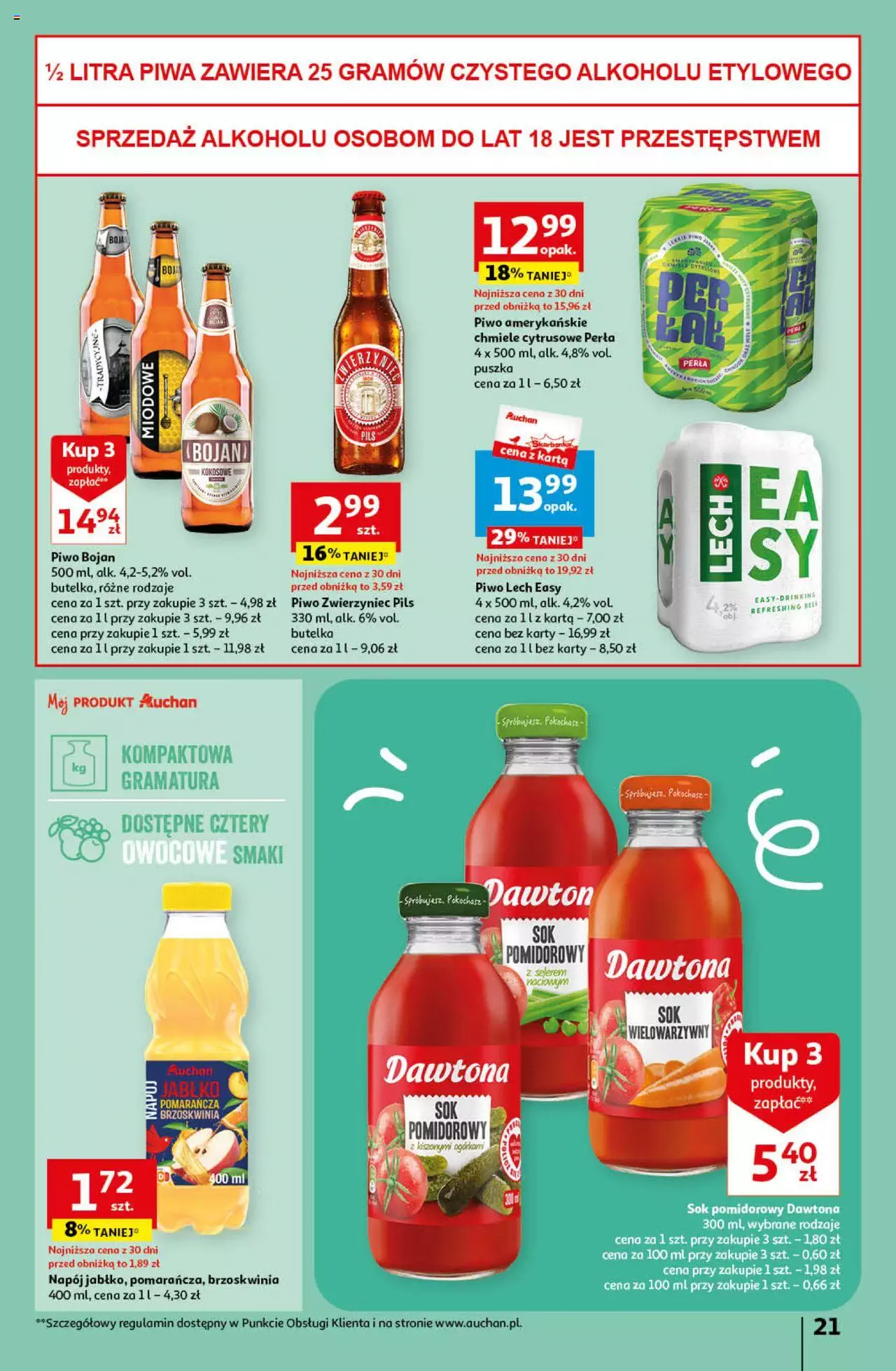 Auchan Sezonowe korzyści Hipermarket Gazetka ważna od 31.08.2023 do 06.09.2023 strona 21