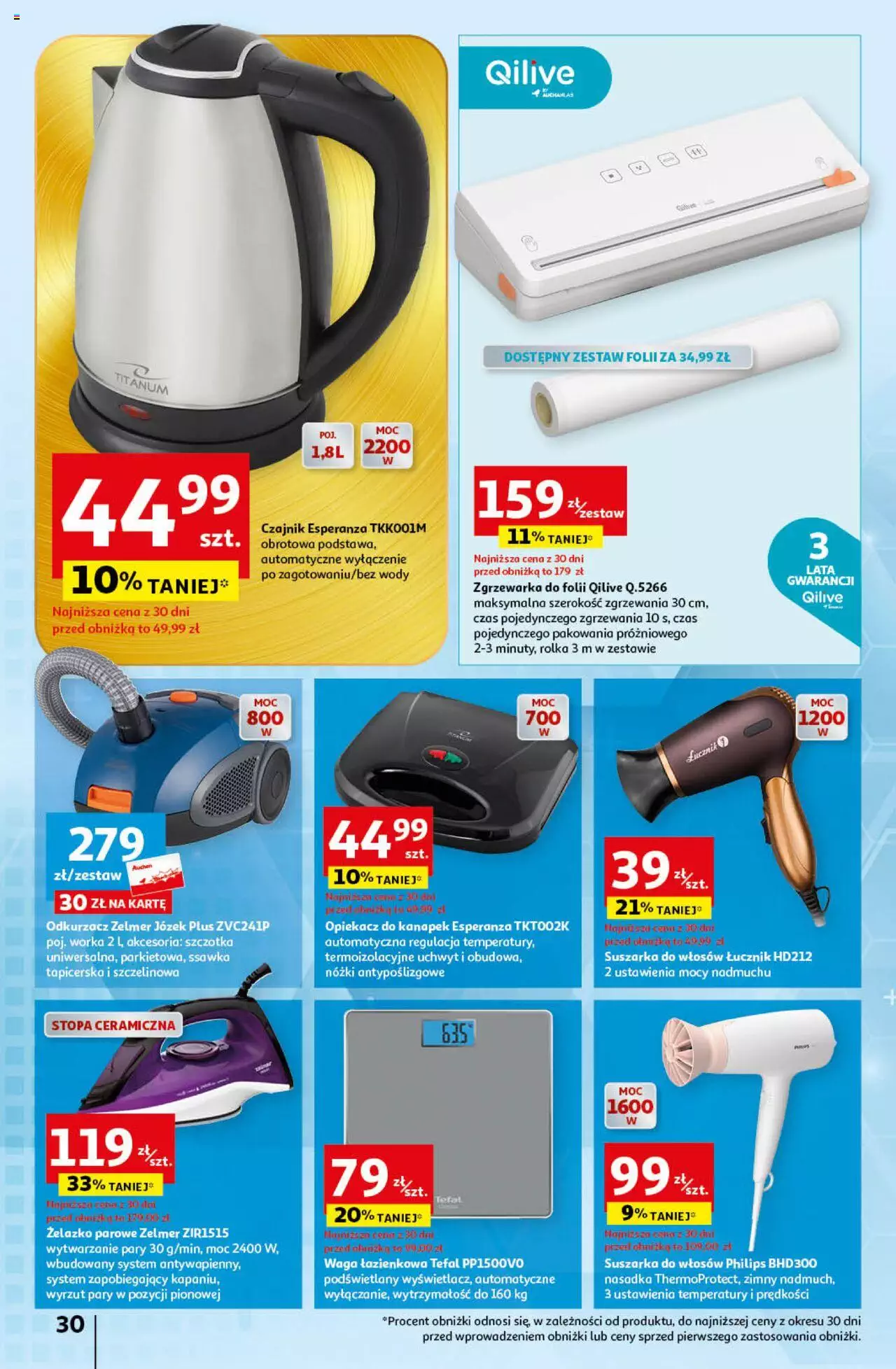 Auchan Sezonowe korzyści Hipermarket Gazetka ważna od 31.08.2023 do 06.09.2023 strona 30