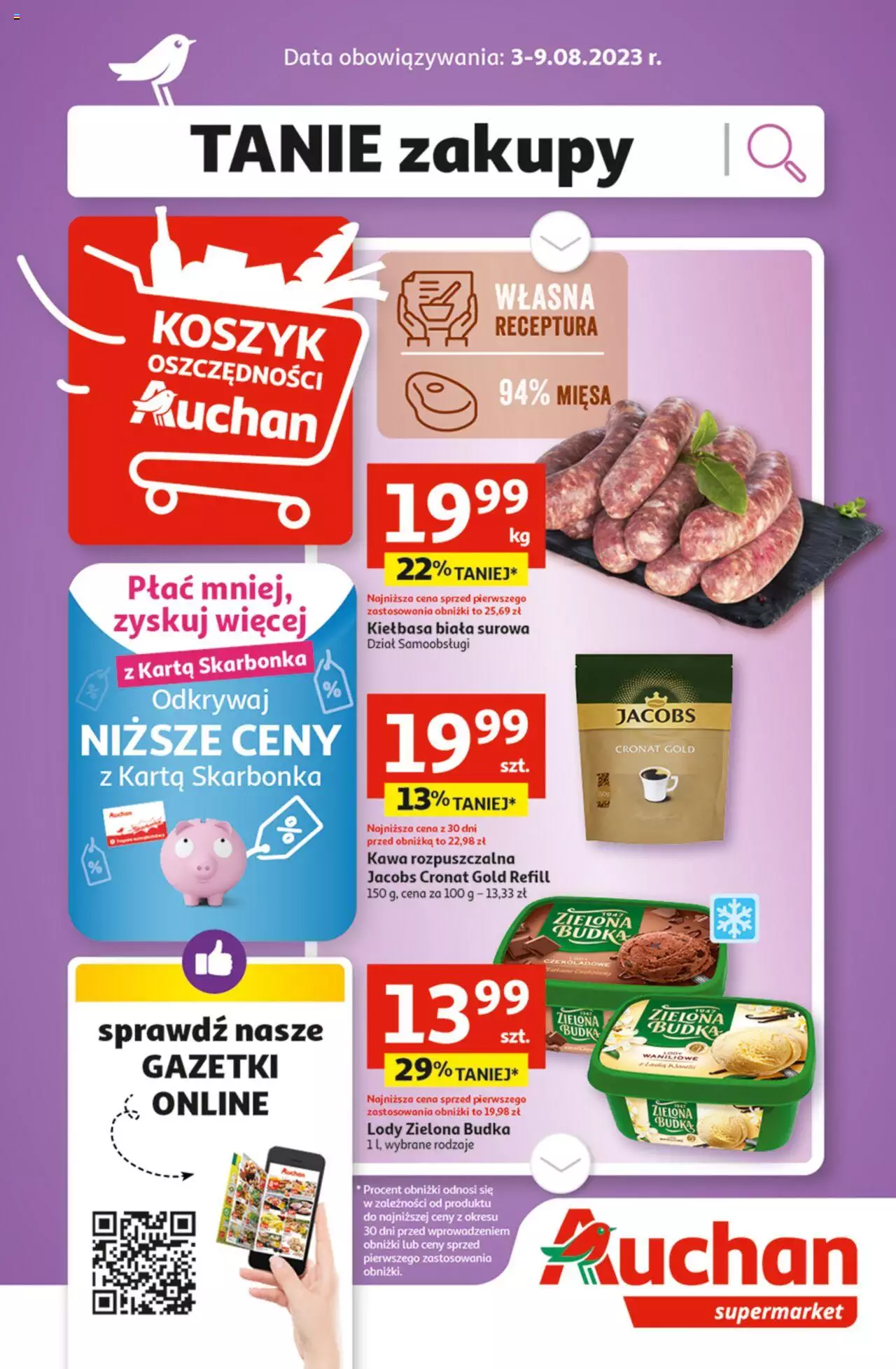 Auchan Supermarket Gazetka  od 03.08.2023 do 09.08.2023 strona 1