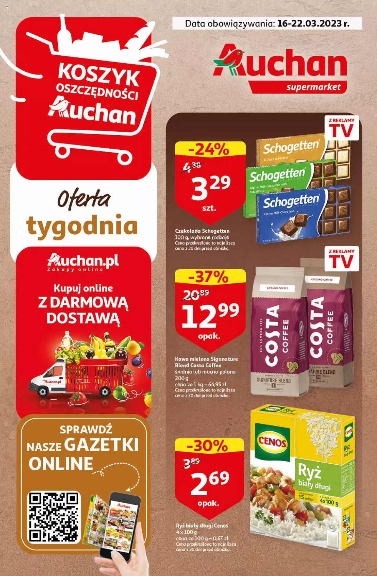 Auchan Supermarket Gazetka ważna od 16.03.2023 do 22.03.2023 strona 1