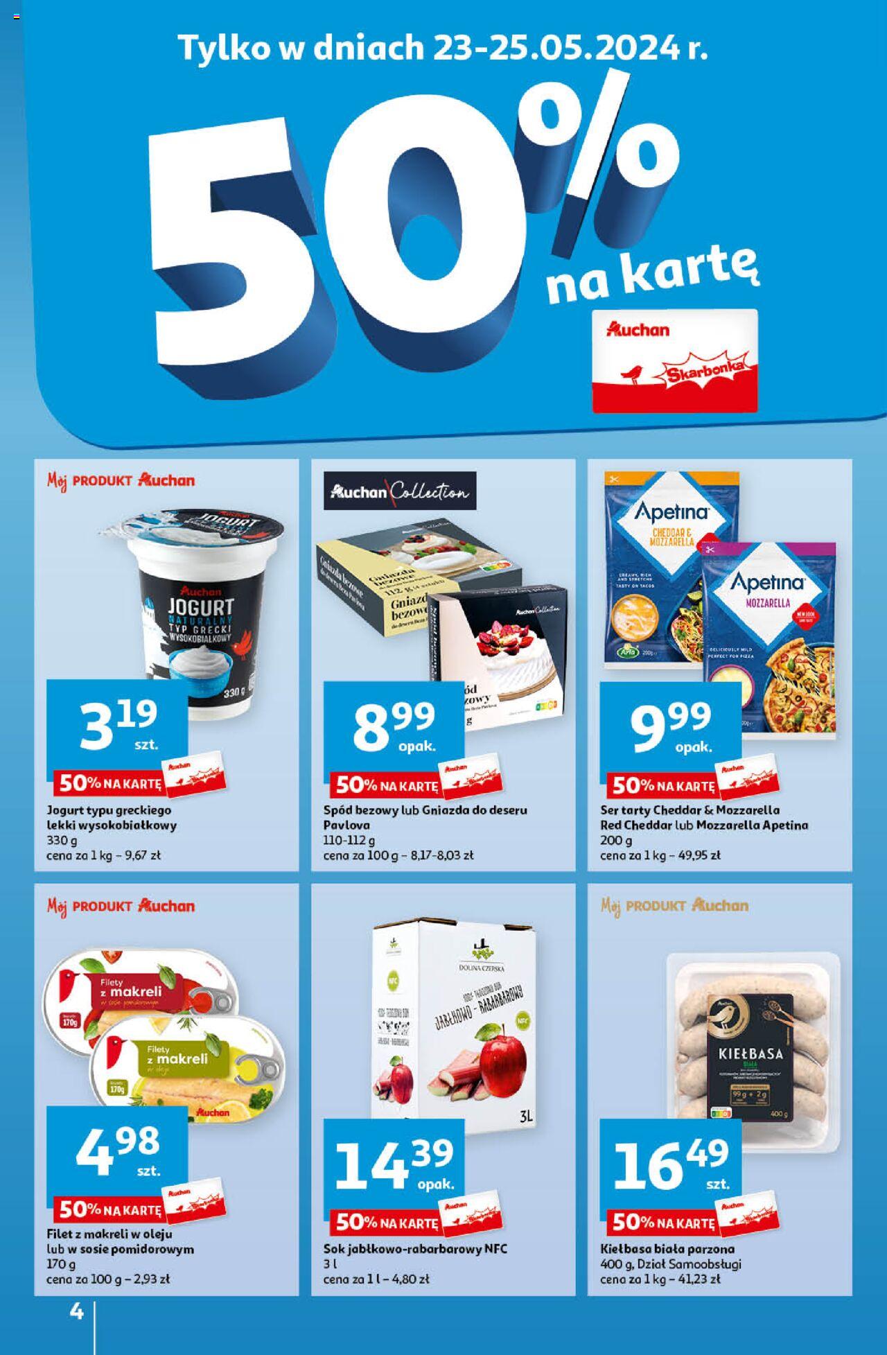 Auchan Świętuj Dzień Matki i Dzień Dziecka Hipermarket Gazetka ważna od 23.05.2024 do 29.05.2024 strona 4