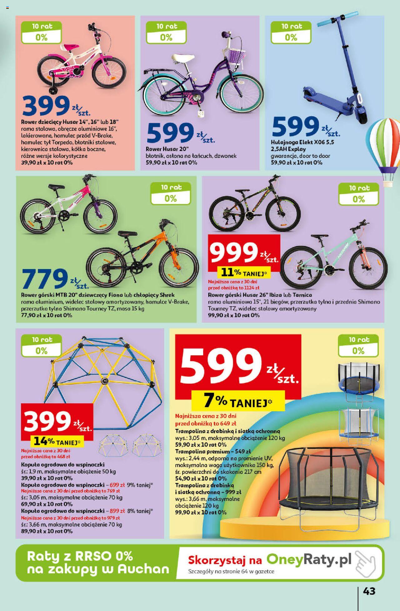 Auchan Świętuj Dzień Matki i Dzień Dziecka Hipermarket Gazetka ważna od 23.05.2024 do 29.05.2024 strona 43