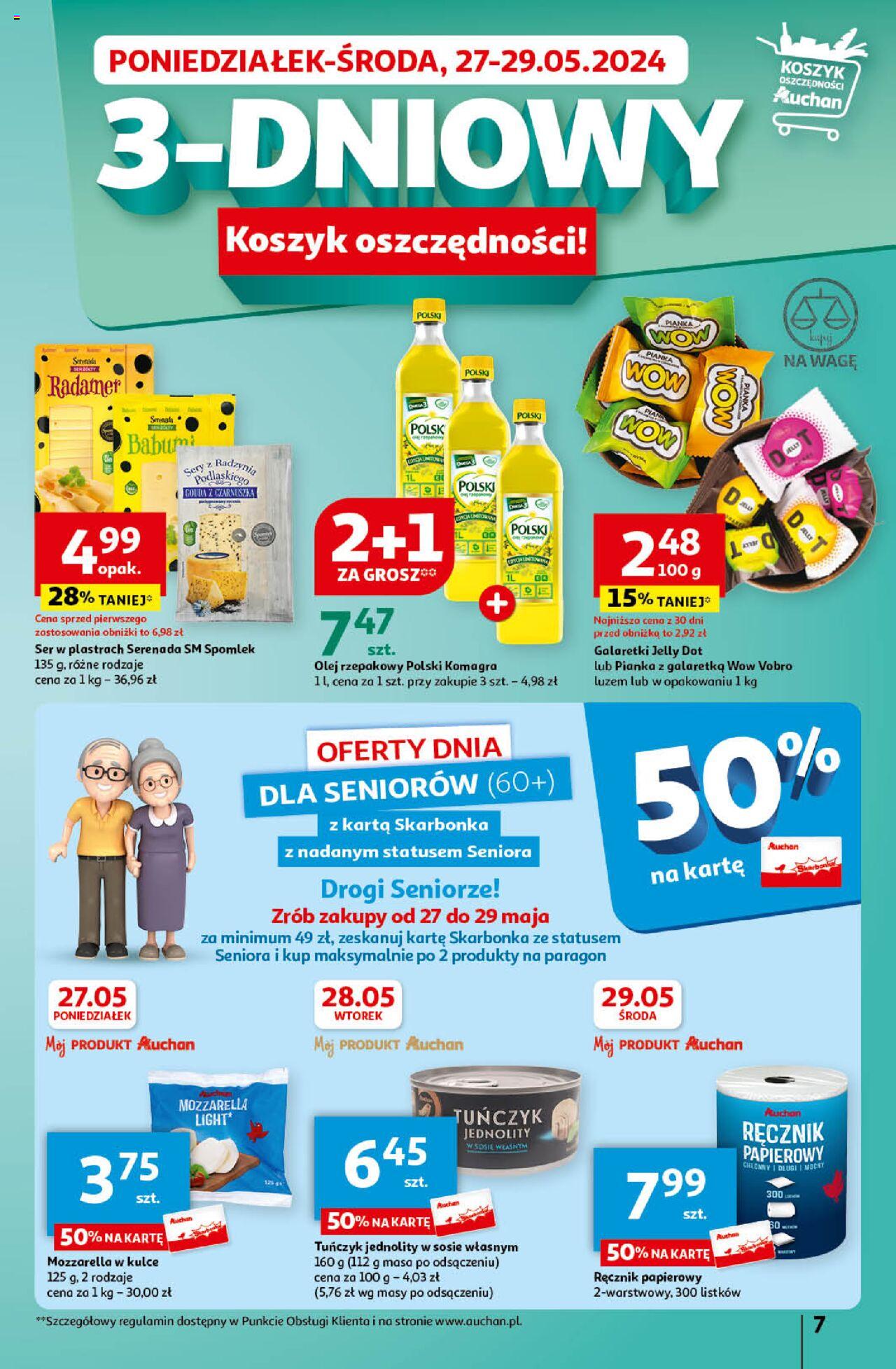 Auchan Świętuj Dzień Matki i Dzień Dziecka Hipermarket Gazetka ważna od 23.05.2024 do 29.05.2024 strona 7