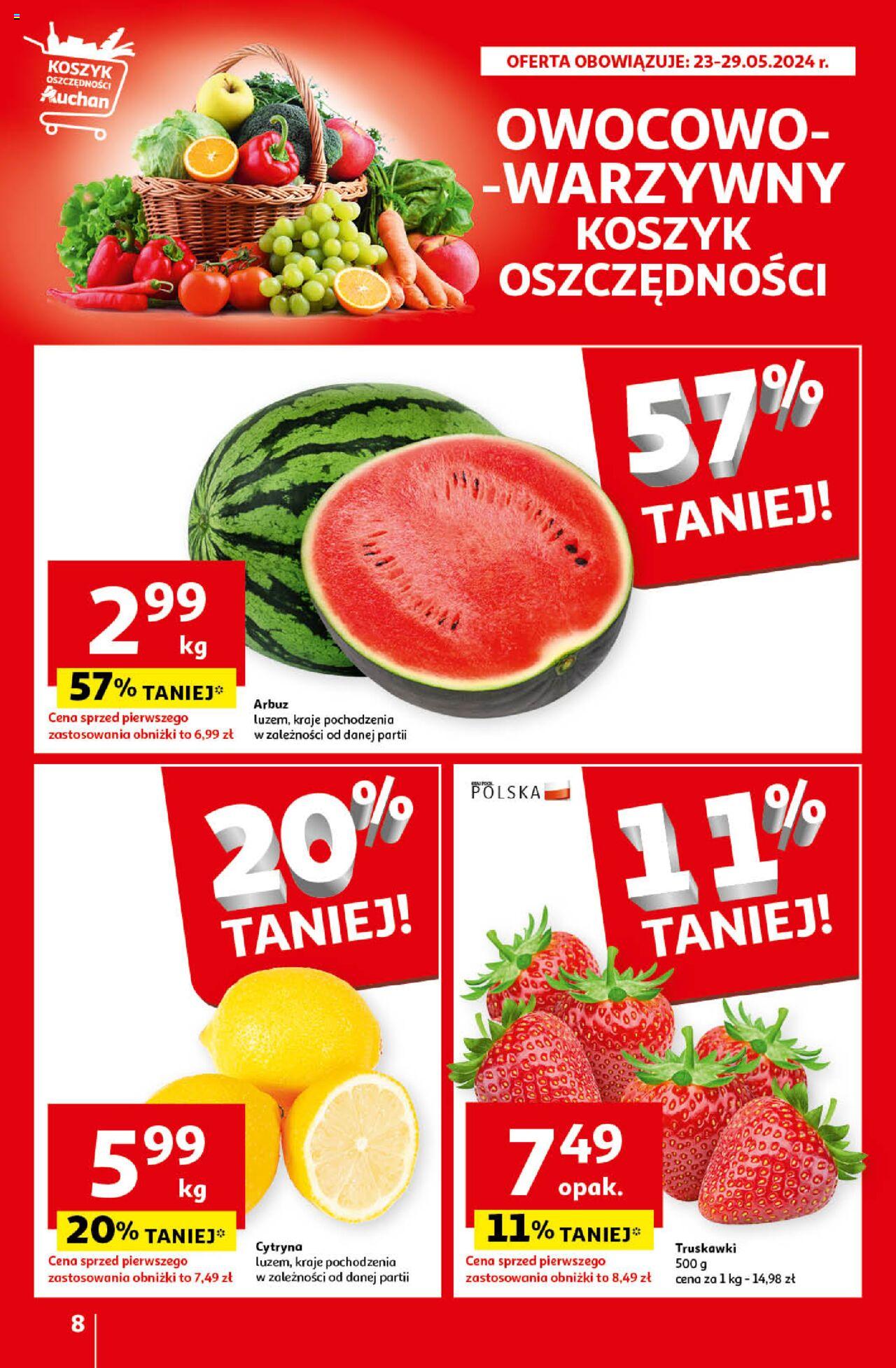 Auchan Świętuj Dzień Matki i Dzień Dziecka Hipermarket Gazetka ważna od 23.05.2024 do 29.05.2024 strona 8