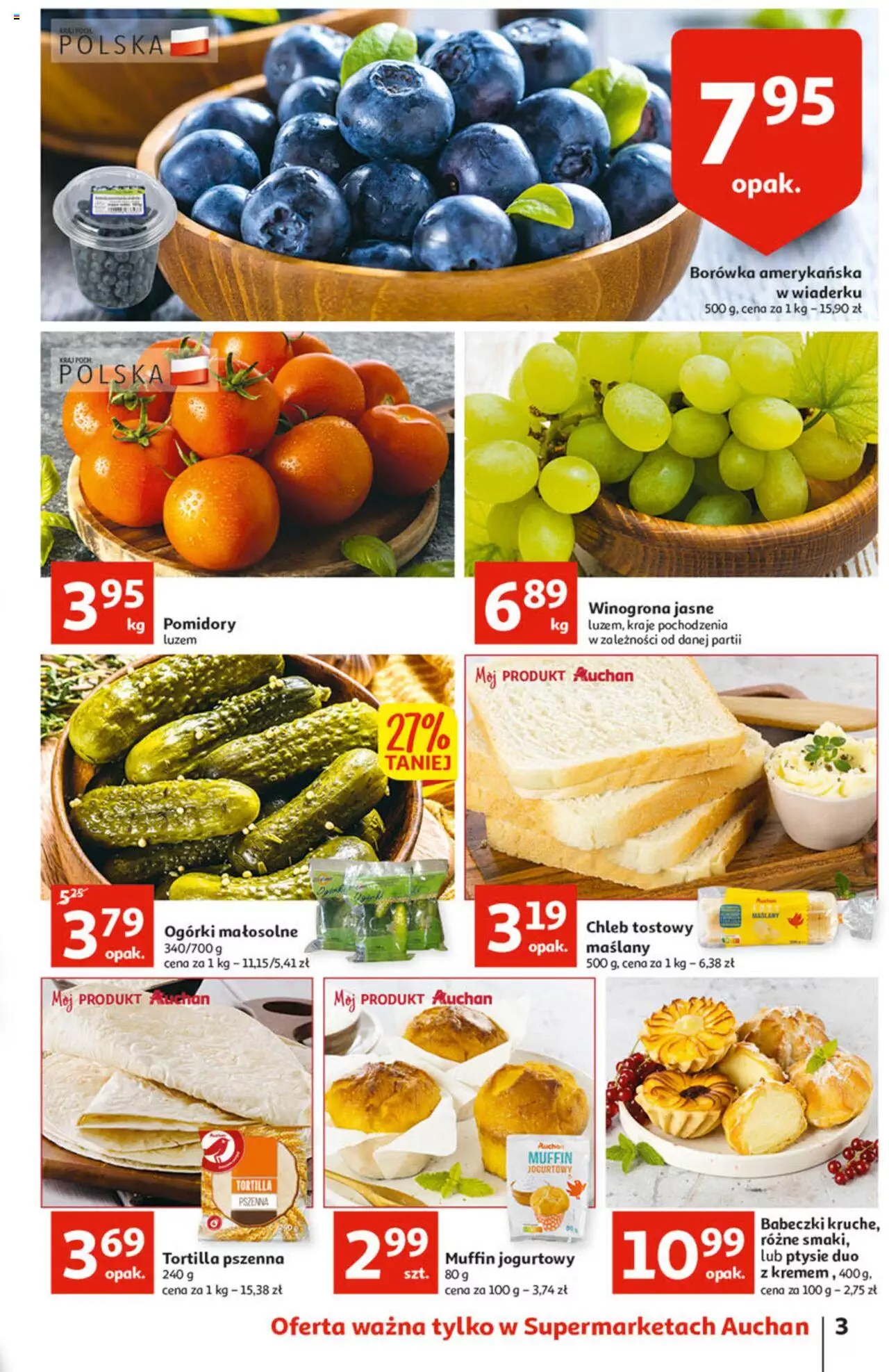 Auchan Szkoła oszczędzania smaczne przeOferty Supermarkety gazetka ważna od 11.08.2022 do 17.08.2022 strona 3