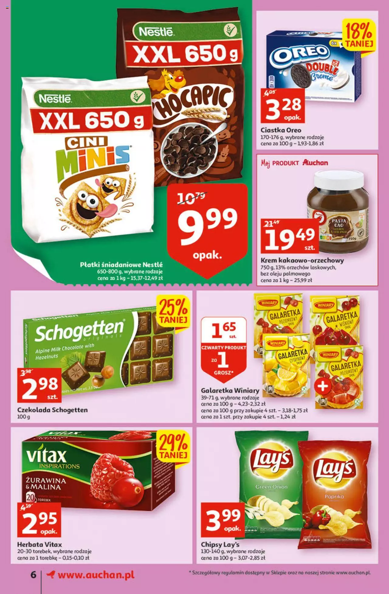 Auchan Szkoła oszczędzania smaczne przeOferty Supermarkety gazetka ważna od 11.08.2022 do 17.08.2022 strona 6
