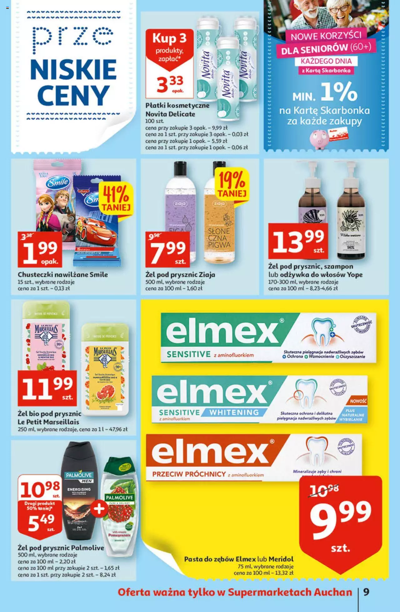 Auchan Szkoła oszczędzania smaczne przeOferty Supermarkety gazetka ważna od 11.08.2022 do 17.08.2022 strona 9