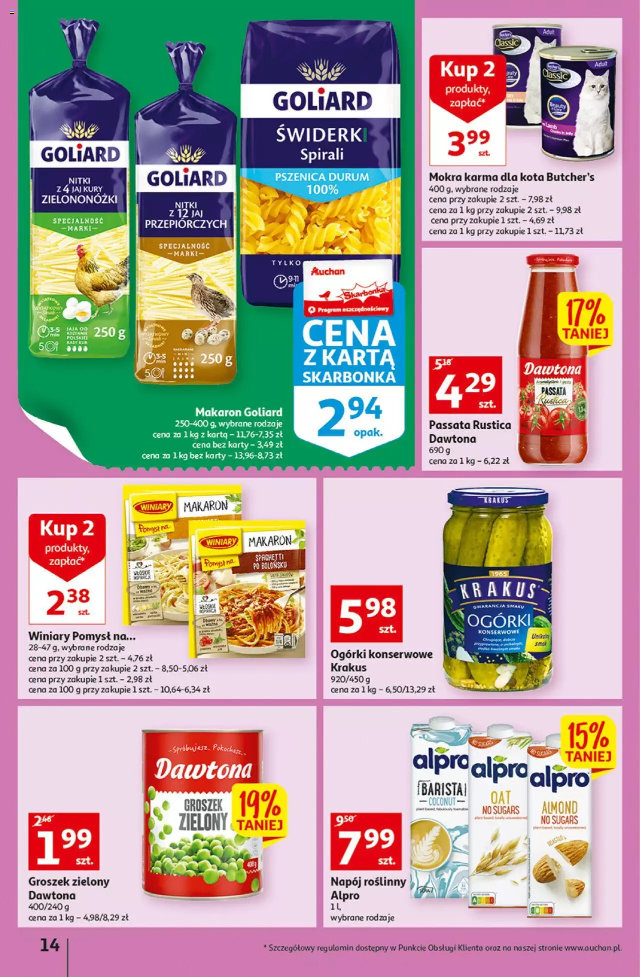 Auchan Szkoła oszczędzania Temat PrzeAtrakcje cenowe Hipermarkety gazetka ważna od 18.08.2022 do 24.08.2022 strona 14