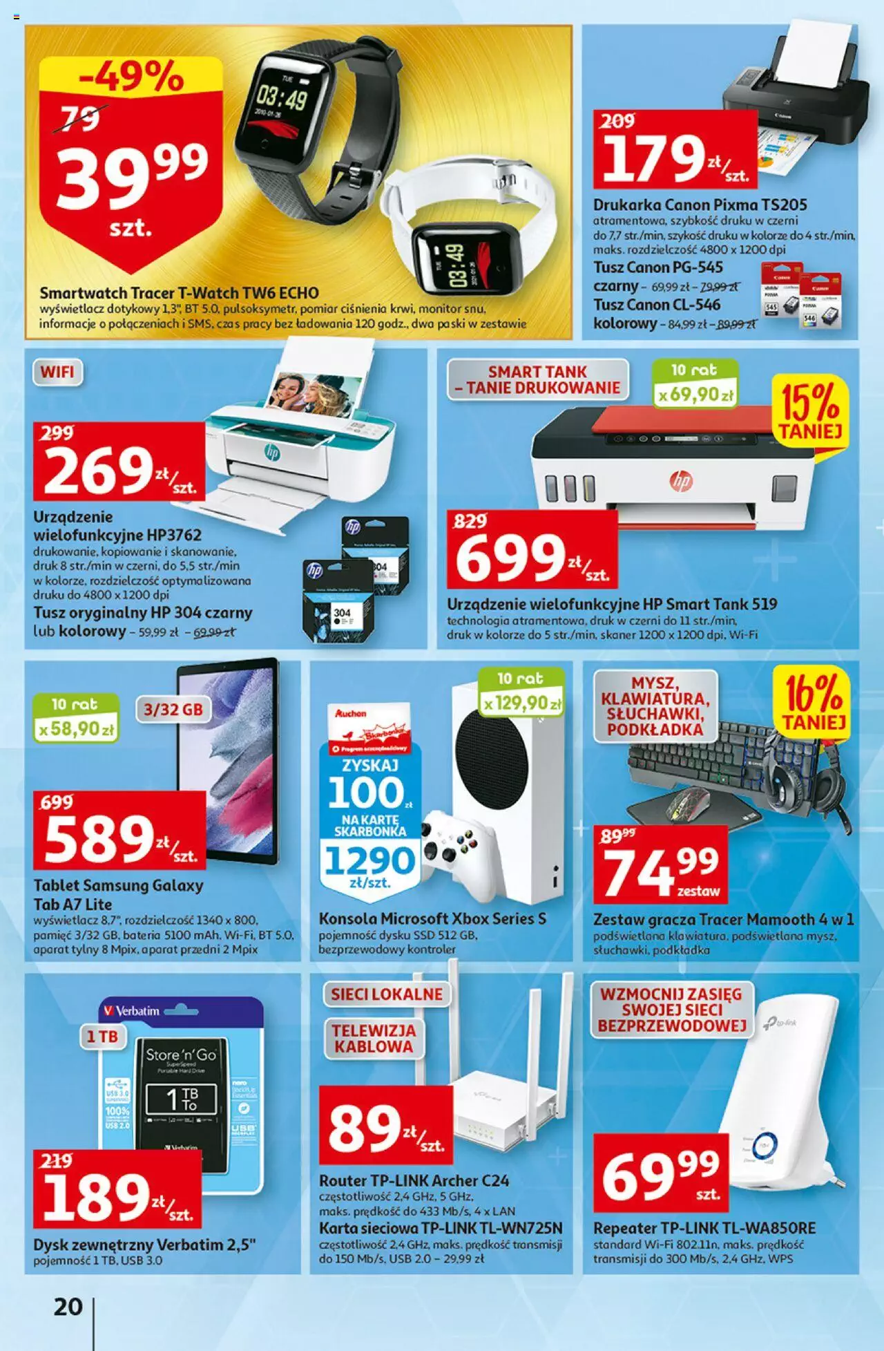 Auchan Szkoła oszczędzania Temat PrzeAtrakcje cenowe Hipermarkety gazetka ważna od 18.08.2022 do 24.08.2022 strona 20