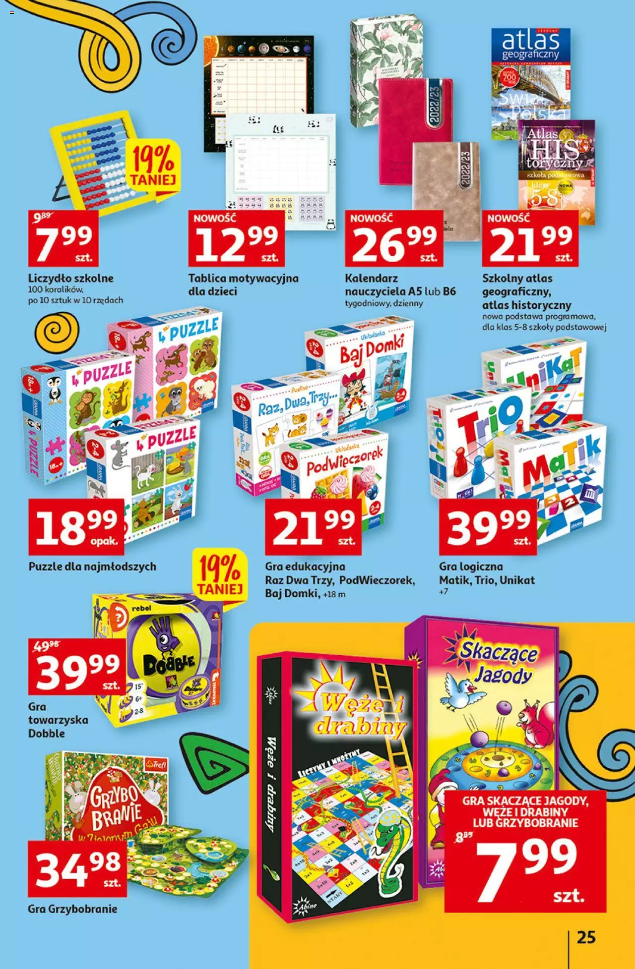 Auchan Szkoła oszczędzania Temat PrzeAtrakcje cenowe Hipermarkety gazetka ważna od 18.08.2022 do 24.08.2022 strona 25