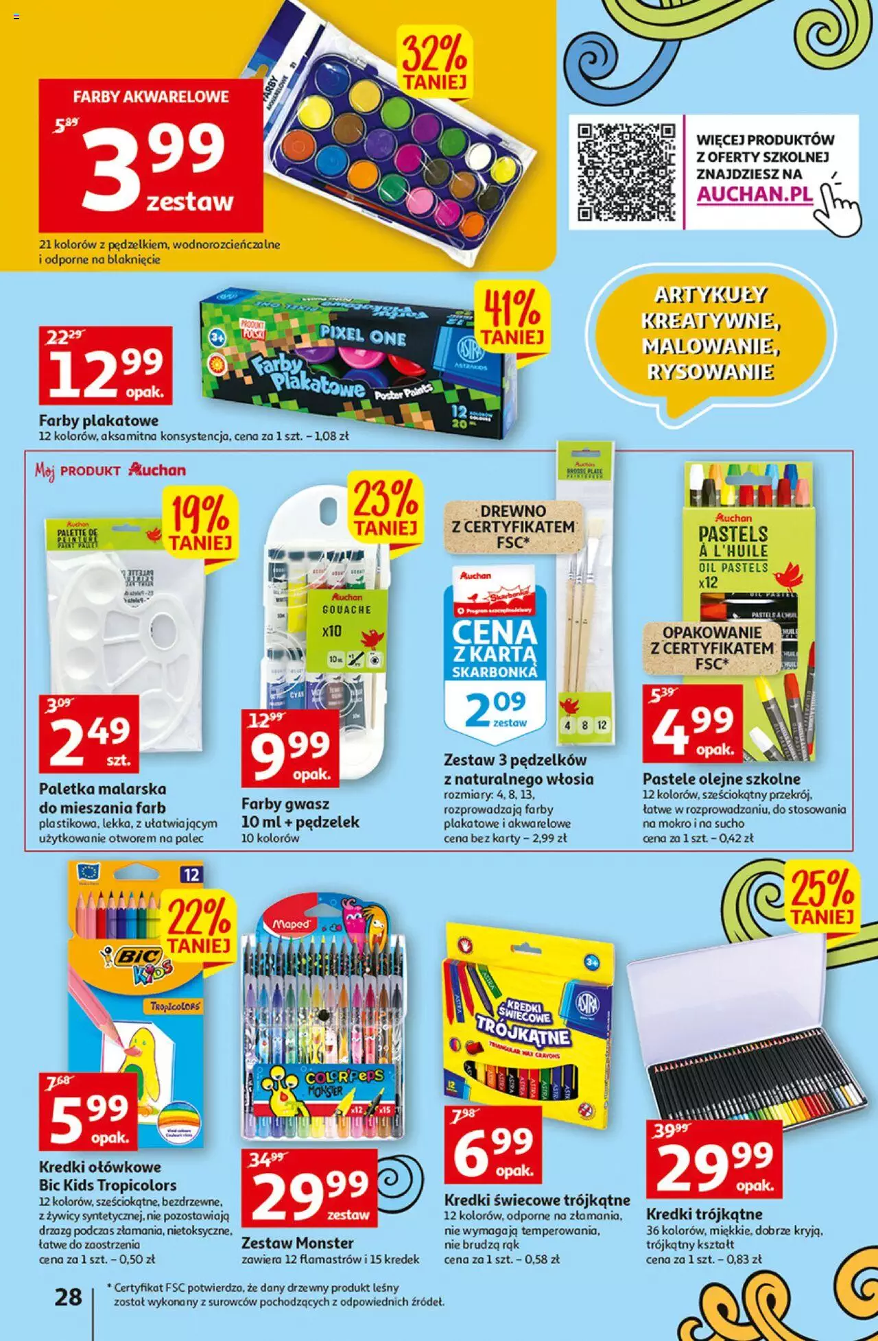 Auchan Szkoła oszczędzania Temat PrzeAtrakcje cenowe Hipermarkety gazetka ważna od 18.08.2022 do 24.08.2022 strona 28