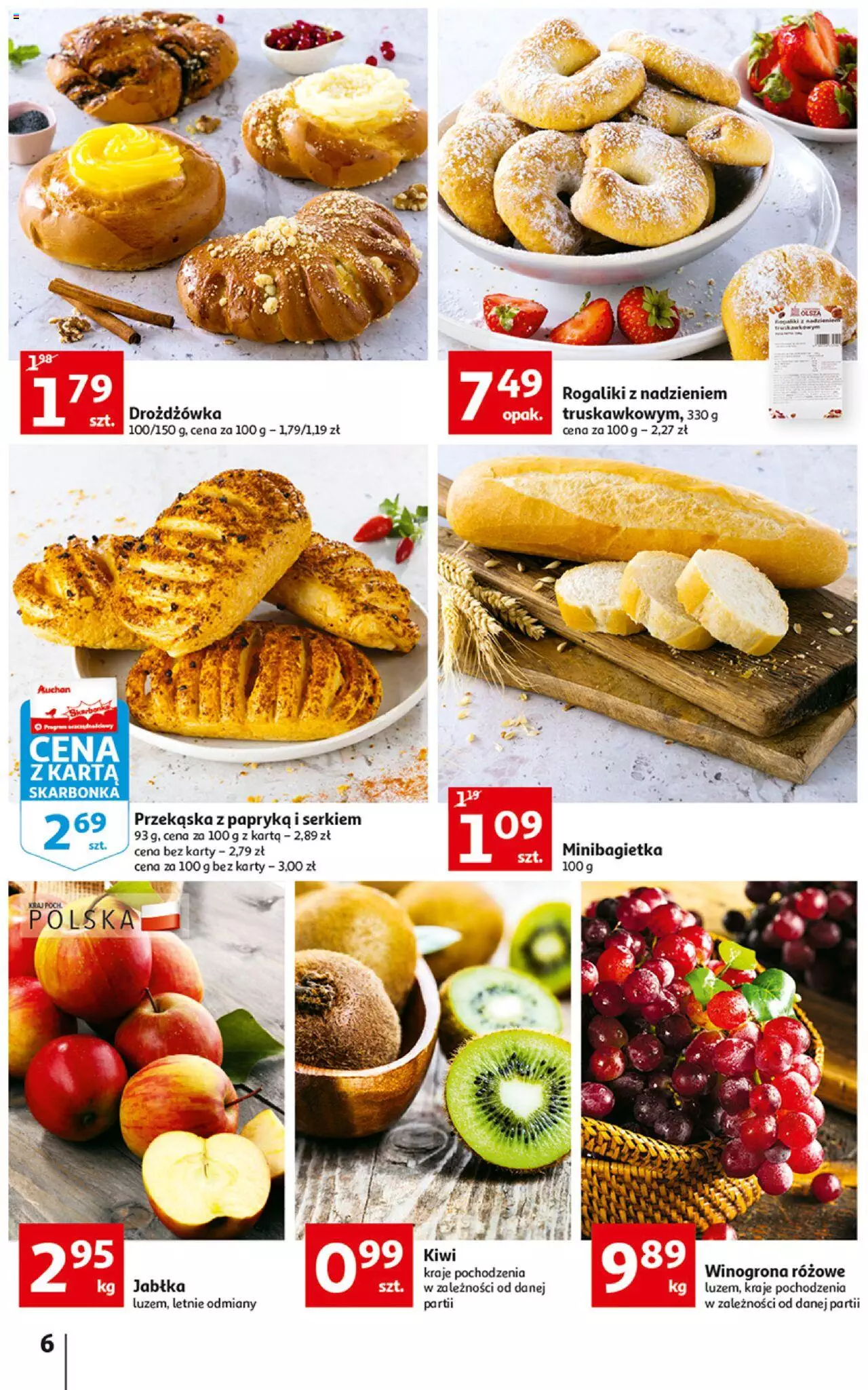 Auchan Szkoła oszczędzania Temat PrzeAtrakcje cenowe Hipermarkety gazetka ważna od 18.08.2022 do 24.08.2022 strona 6